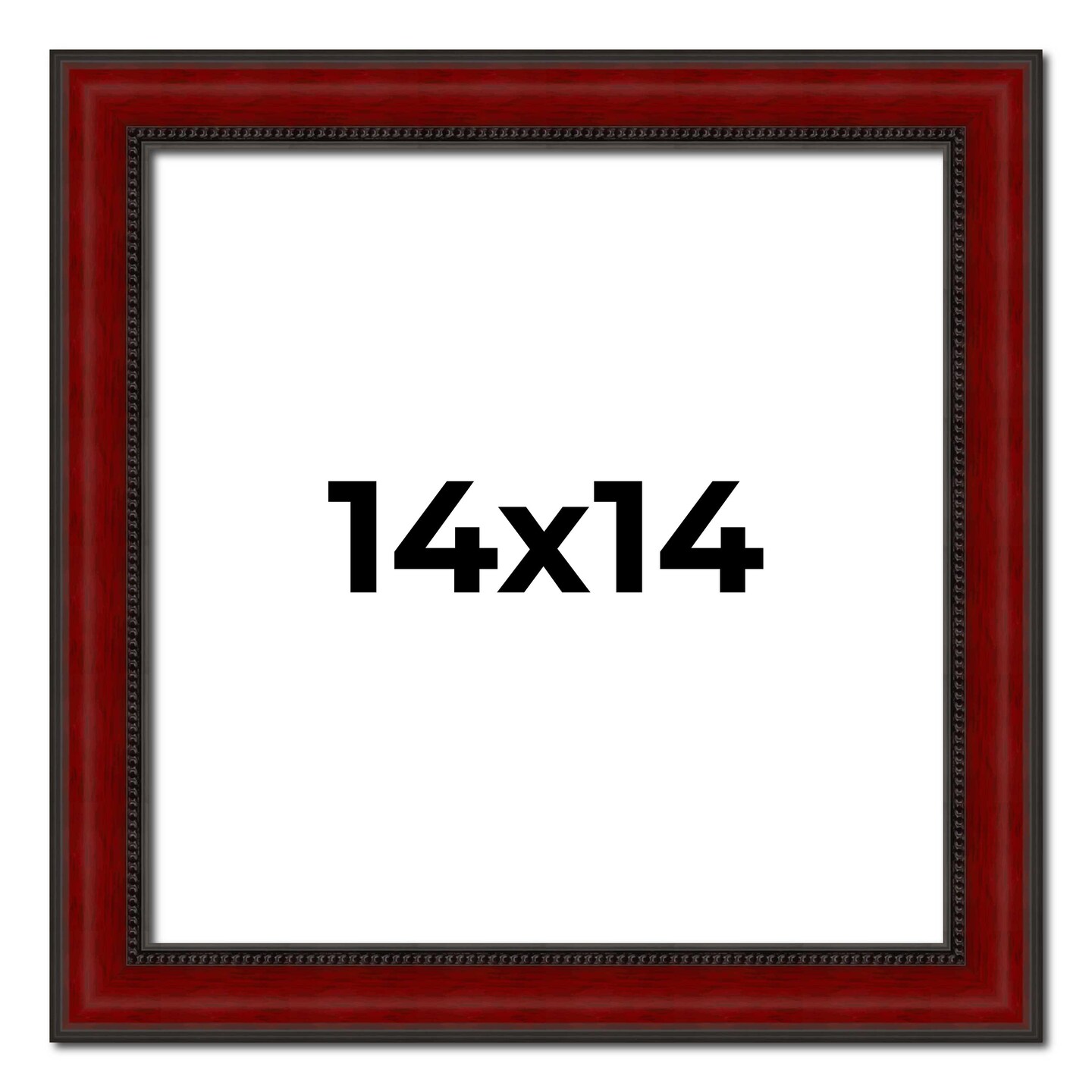 Square Weathered Red Picture Frame - UV Acrylic, Foam Board Backing, Hanging Hardware