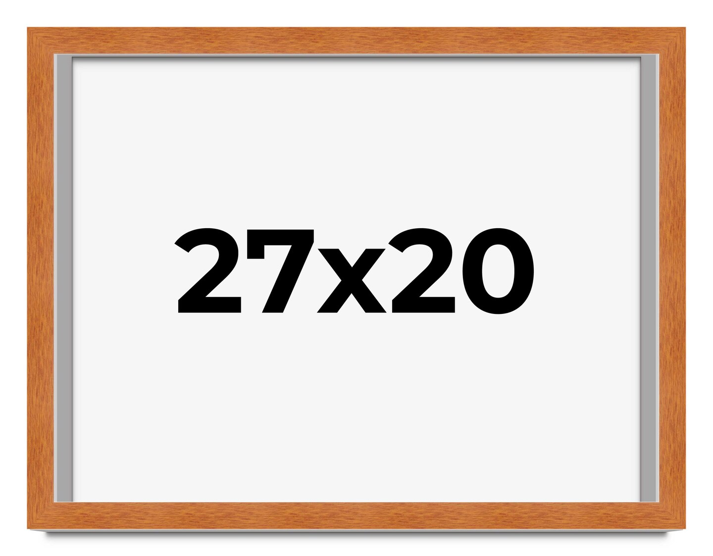 20x27 Flat Picture Frame with UV-Resistant Acrylic &#x26; Acid Free Backing, Available in 4 Finishes - Black, Brown, Gold, and Silver