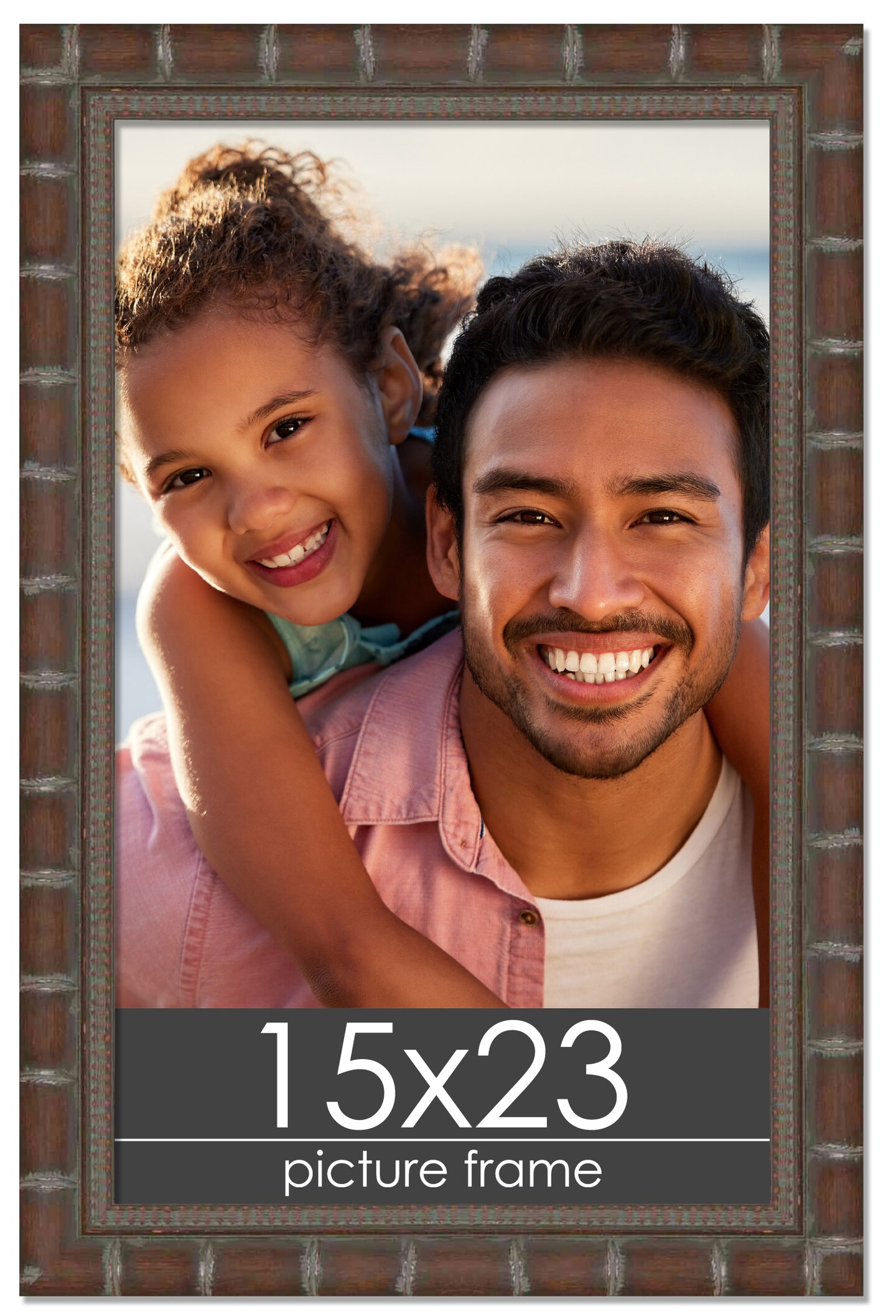 15x23 Modern Bamboo Picture Frame with UV-Resistant Acrylic &#x26; Acid Free Backing, Available in  5 Finishes - Gold, Silver, Brown, Black, and Natural