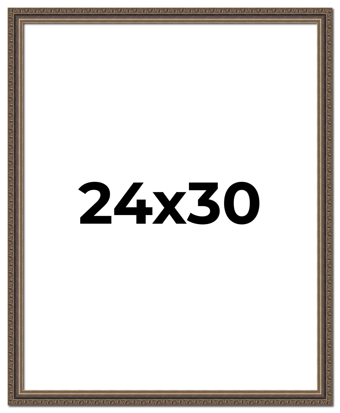 24x30 Sculpted Picture Frame with UV-Resistant Acrylic & Acid Free Backing, Available in 5 Finishes - Black, Blue, Gold, Silver, and White