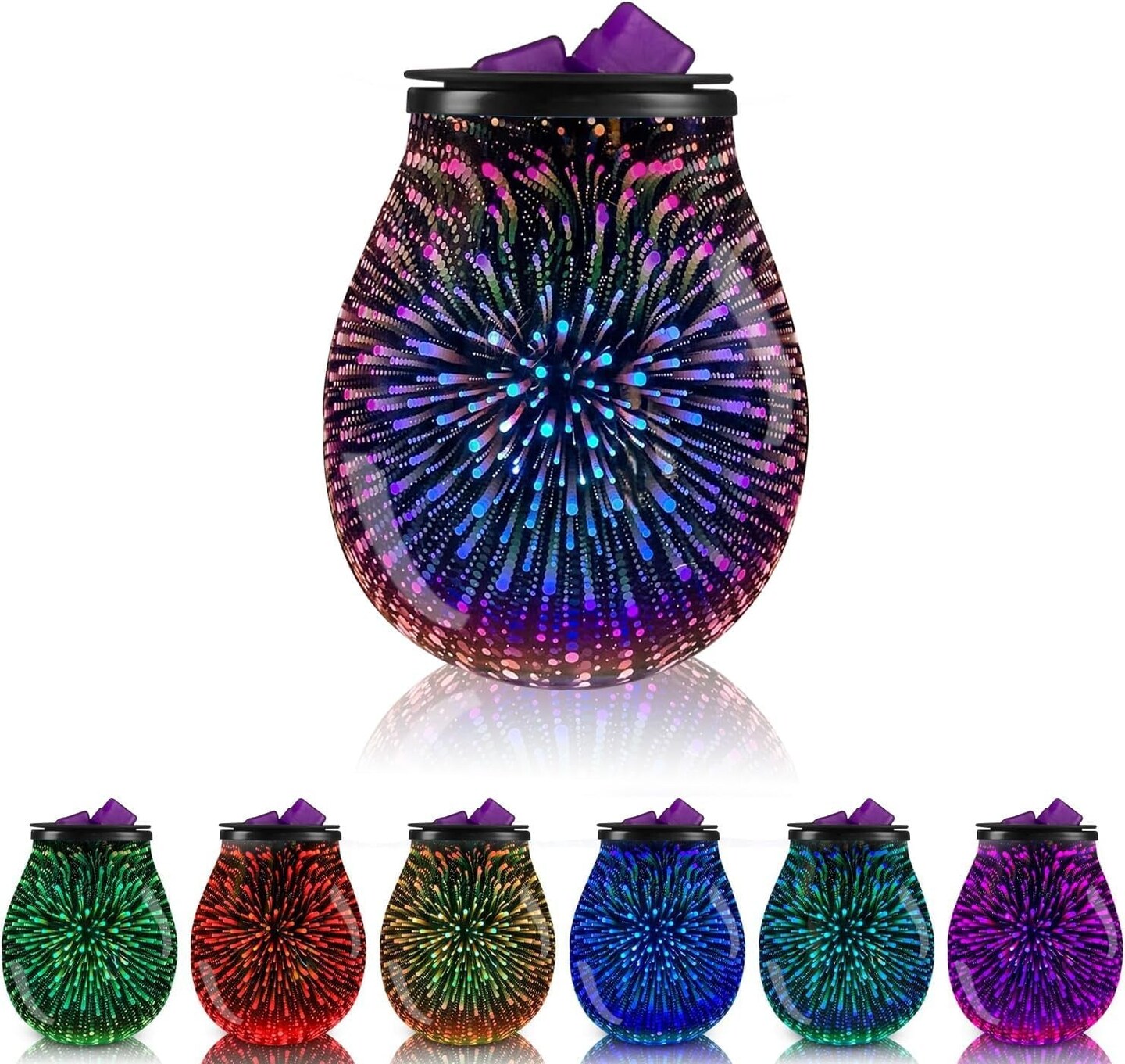 Glass Electric Wax Melt Warmer Wax Burner Melter Fragrance Wax Warmer for Home Office Gifts &#x26; Decor
