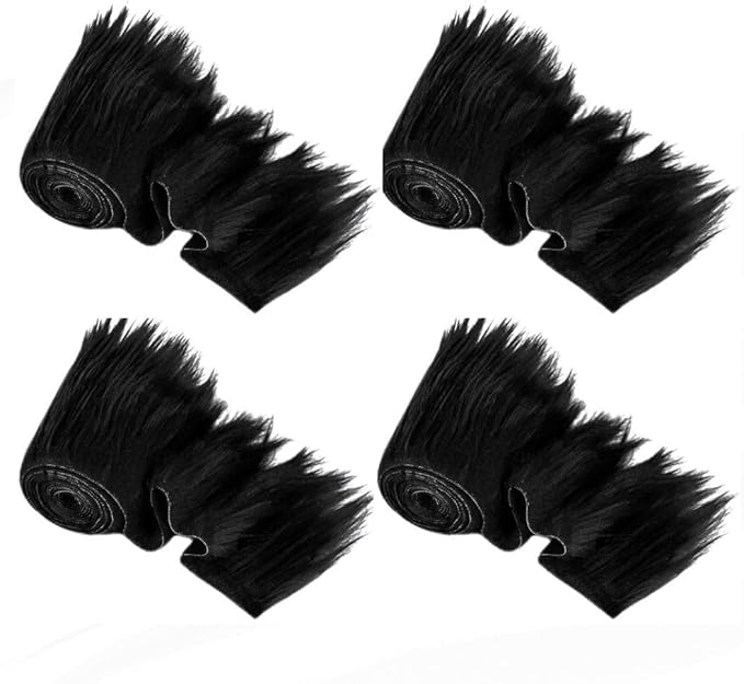 FabricLA Faux Fur Fabric | Precut Fake Fur Trim Rolls | Fur Trim for Gnome |Fuzzy Craft Fur for making Supplies | Pack of 4