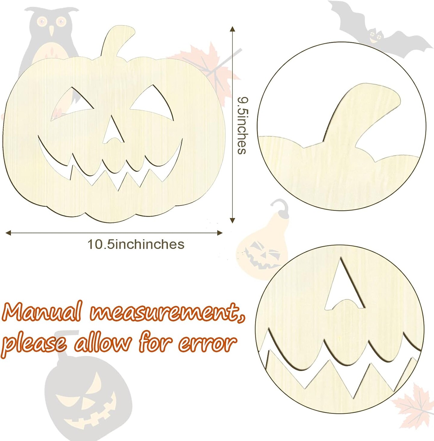 Pumpkin Craft Cutouts Blank Pumpkin Wood Slices Halloween DIY Crafts for Halloween Thanksgiving Decoration DIY Decoration