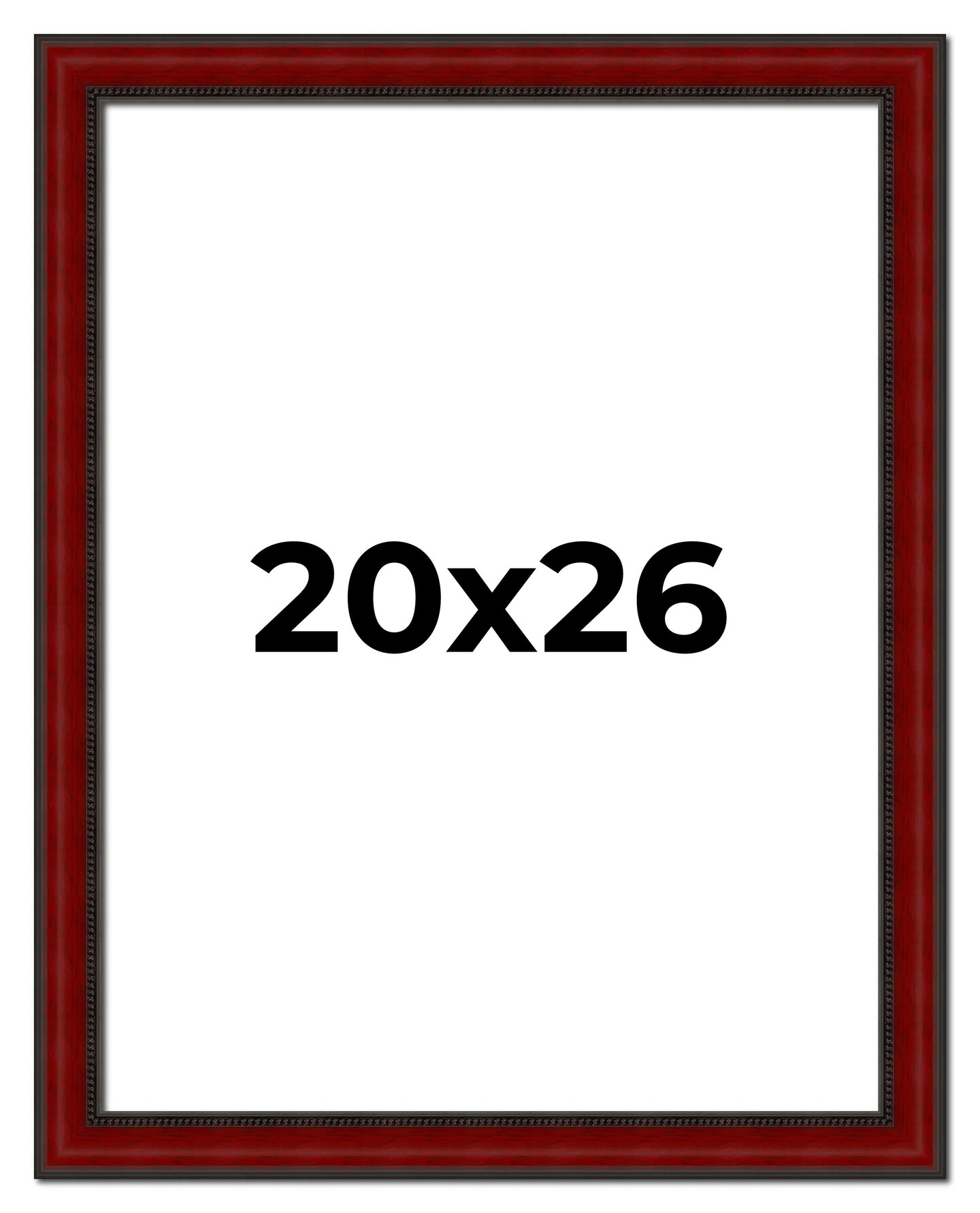 20x26 Weathered Red Picture Frame - UV Acrylic, Foam Board Backing, Hanging Hardware