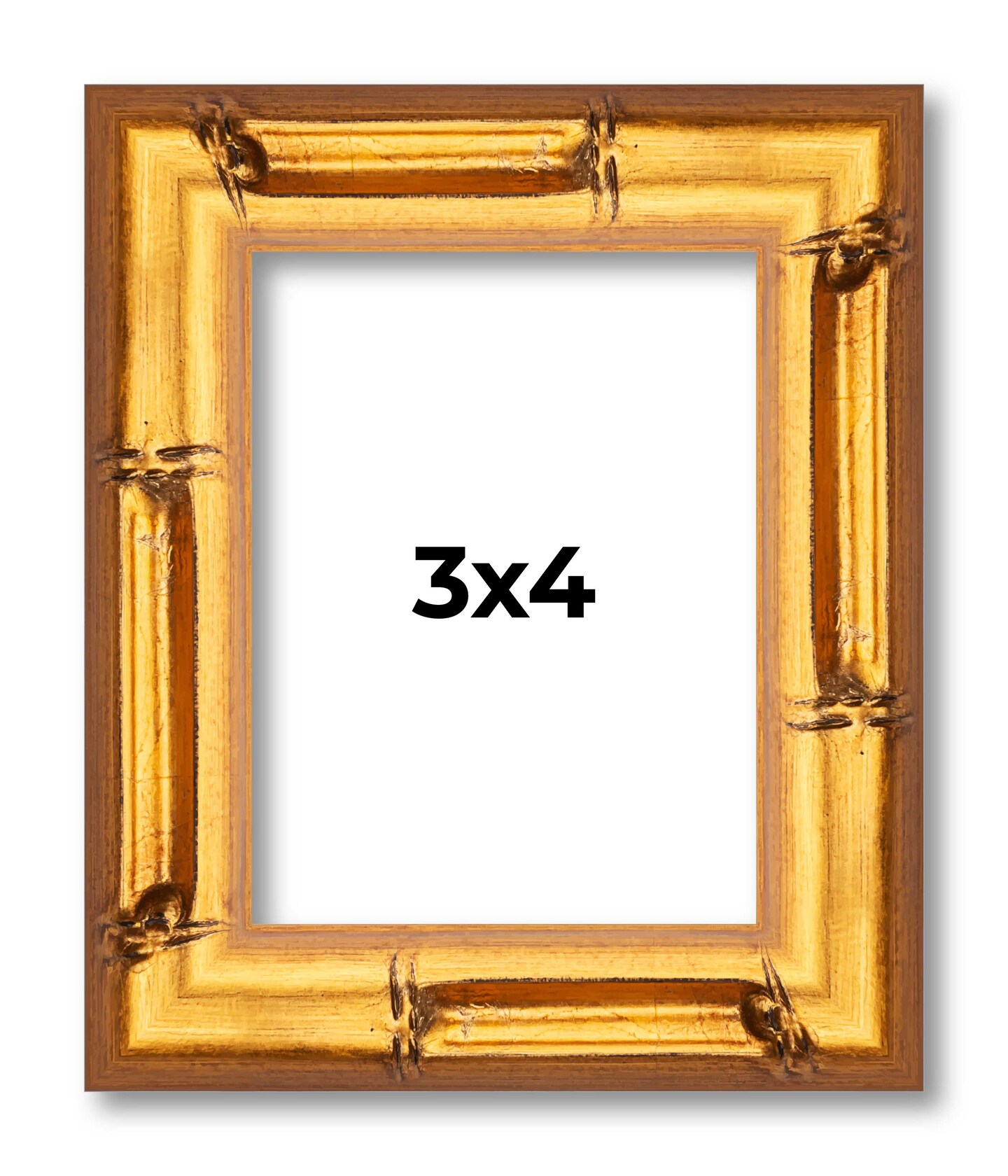 3x4 Bamboo Picture Frame with UV-Resistant Acrylic &#x26; Acid Free Backing, Available in  4 Finishes - Brown, Black, Gold, and Natural