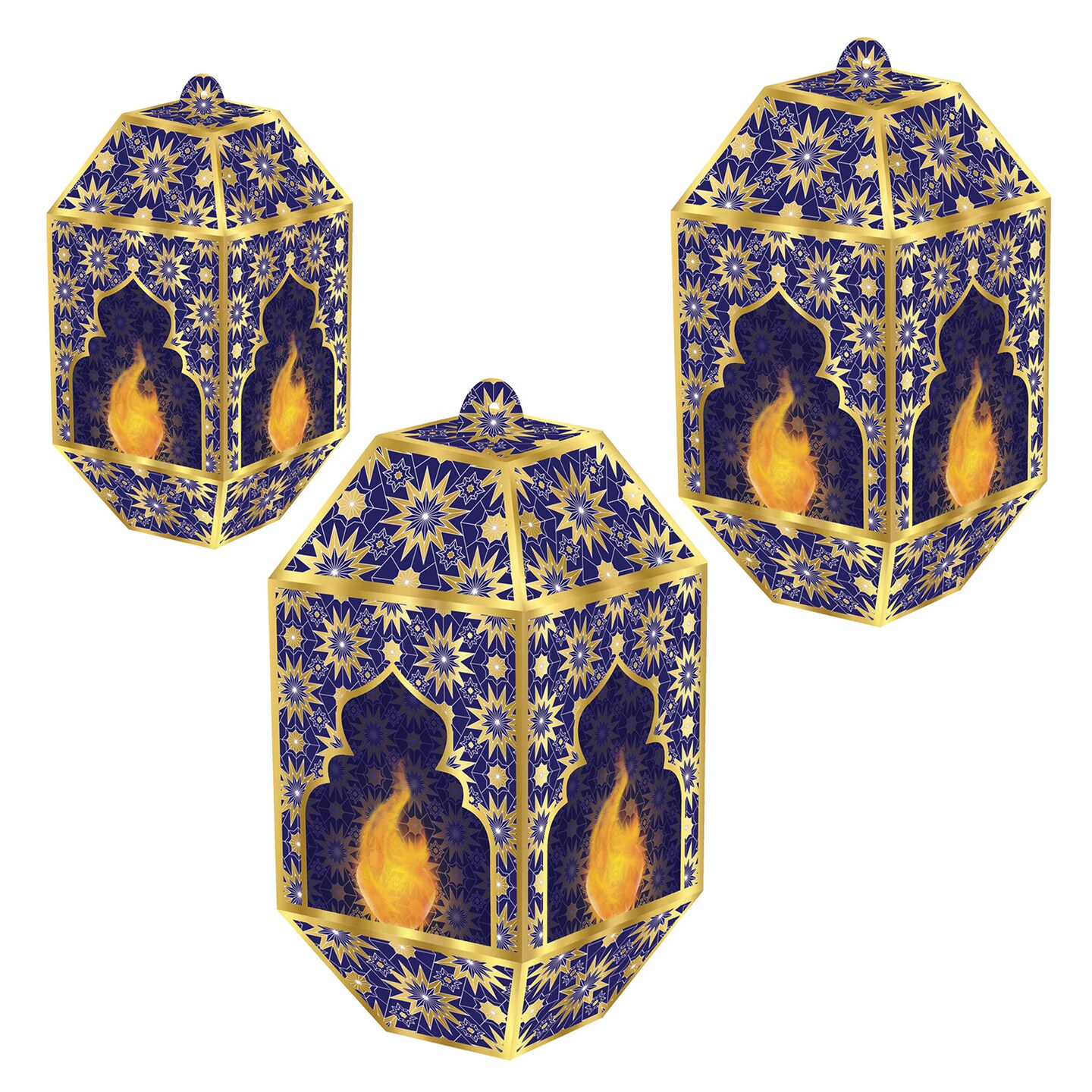 Beistle Foil Ramadan Paper Lanterns - 12 Pack