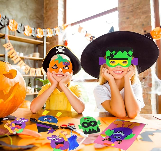 Kids (12 Pack) Foam Bulk DIY Mask Arts &#x26; Crafts, Fall Activities for Kids Ages 4-8, 3-12