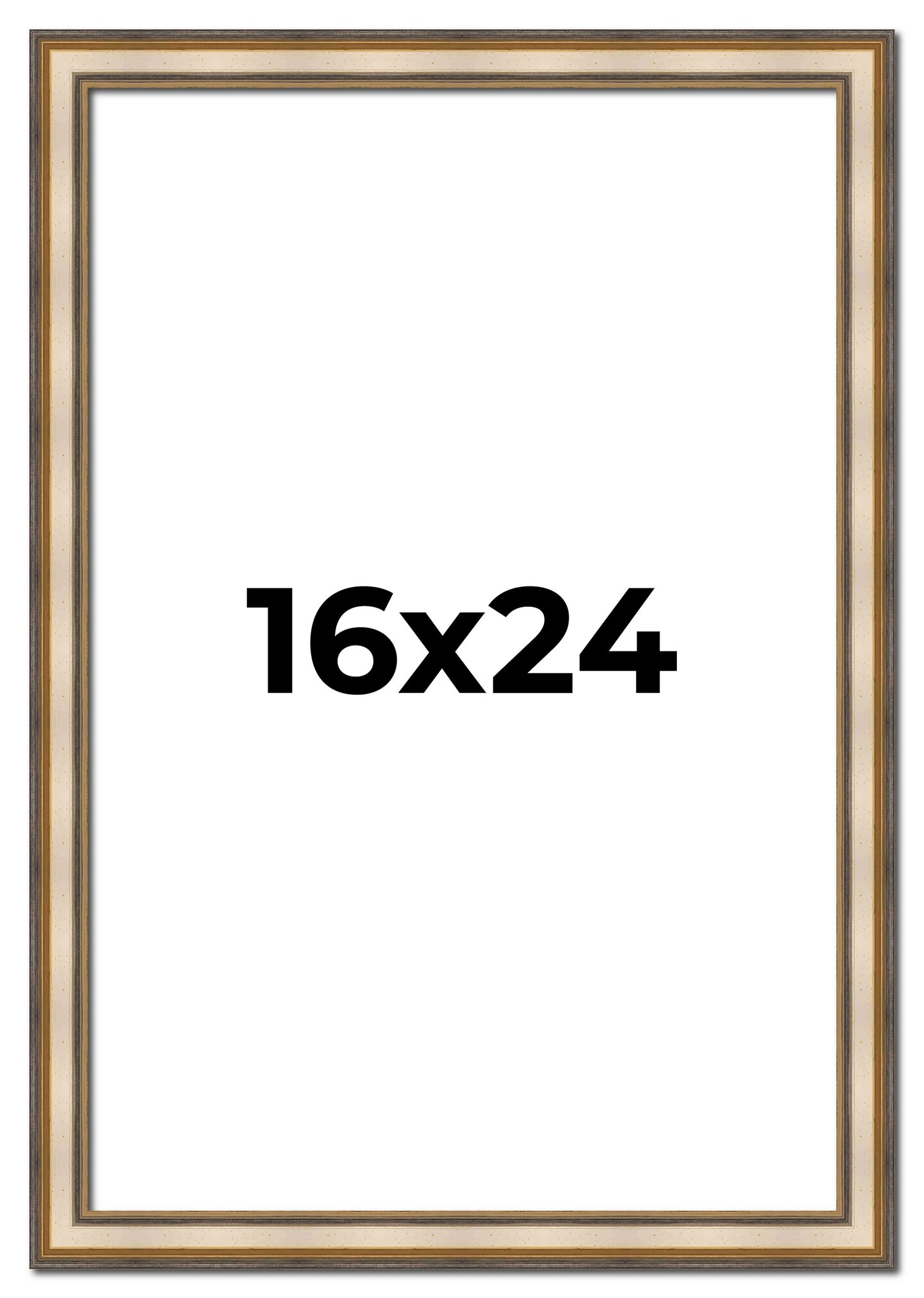 16x24 Refined Silver Picture Frame - UV Acrylic, Foam Board Backing, Hanging Hardware