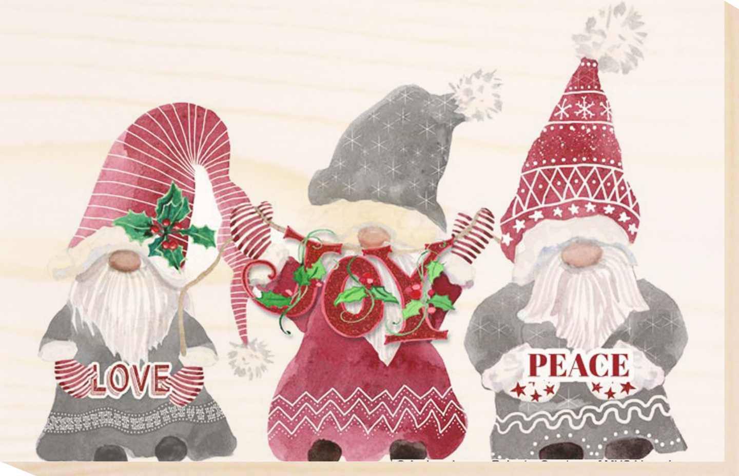 Modern Whimsical Christmas: Wood Postcard Collection