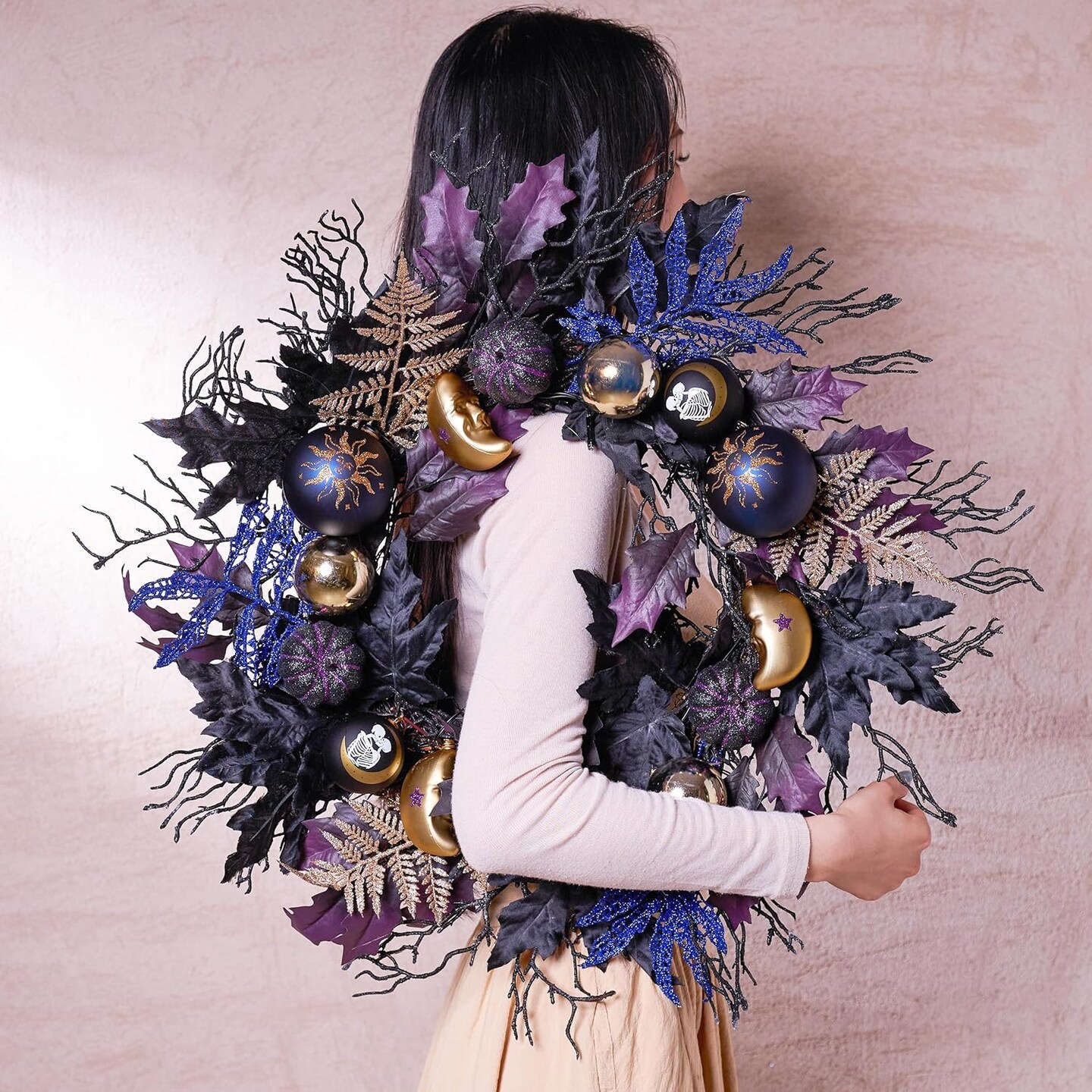 Lighted Halloween Door Wreath Decorations