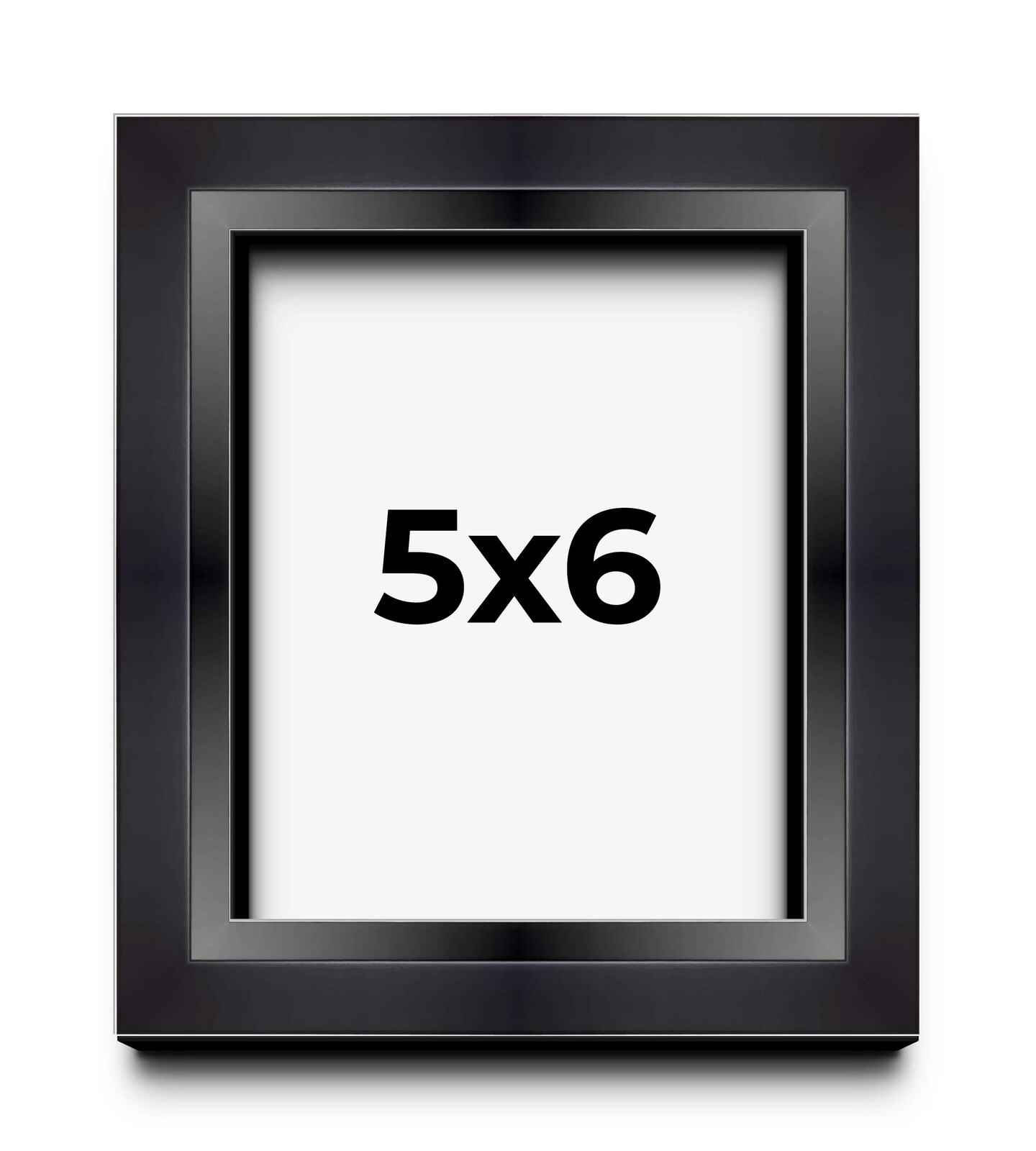 Photo Size Minimalist Shadow Box Black Picture Frame - UV Acrylic, Backing, Hanging Hardware