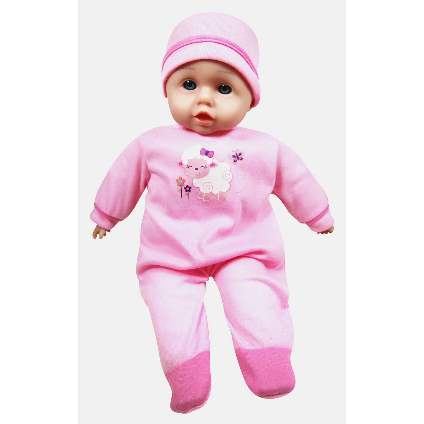 Lissi: Princess Canopy Bed Set - 14&#x22; Baby Doll, Pink Sheep Outfit w/Matching Hat, Feeding Accessories, Rolling Bed, Pretend Play Toy, Kids Ages 3+