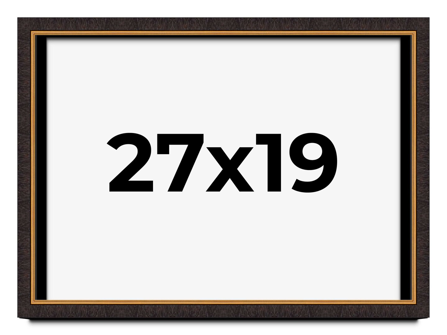 Modern Shadow Box 1&#x22; Depth Brown Picture Frame - UV Acrylic, Backing Board, Hanging Hardware