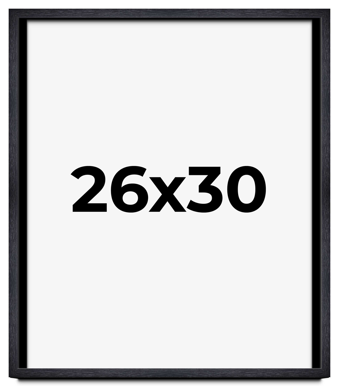 26x30 Shadow Box 1" Depth Black Picture Frame - UV Acrylic, Backing, Hanging Hardware