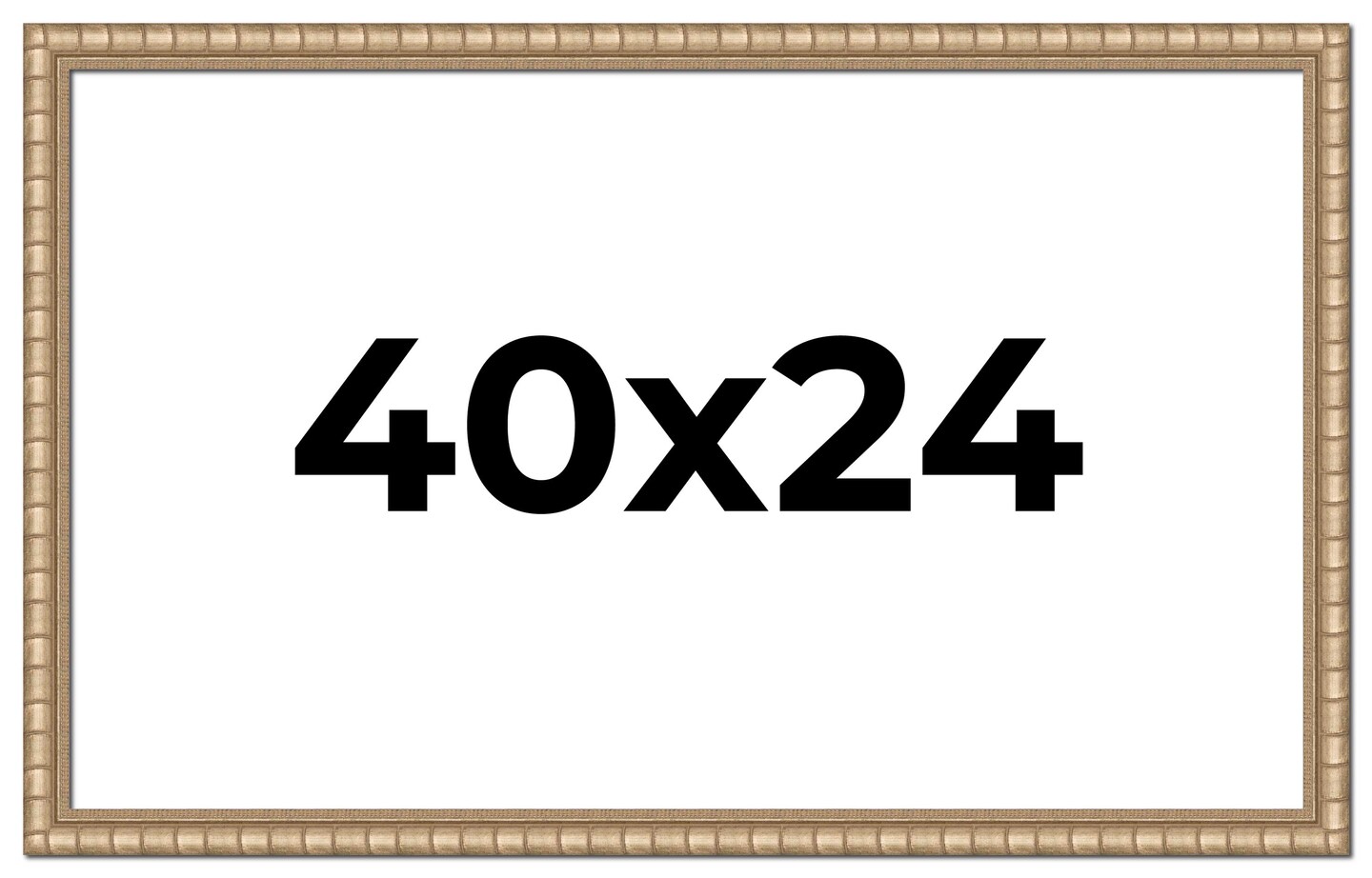 40x24 Modern Bamboo Picture Frame with UV-Resistant Acrylic & Acid Free Backing, Available in 5 Finishes - Gold, Silver, Brown, Black, and Natural