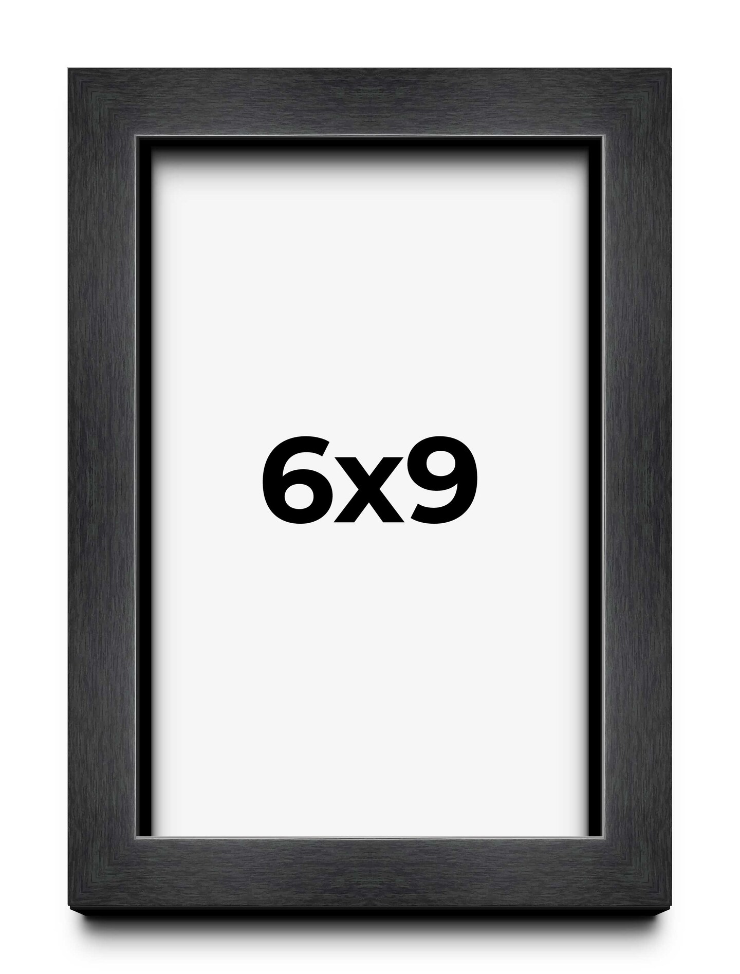 Photo Size Shadow Box 3/4" Depth Grey Picture Frame - UV Acrylic, Backing, Hanging Hardware