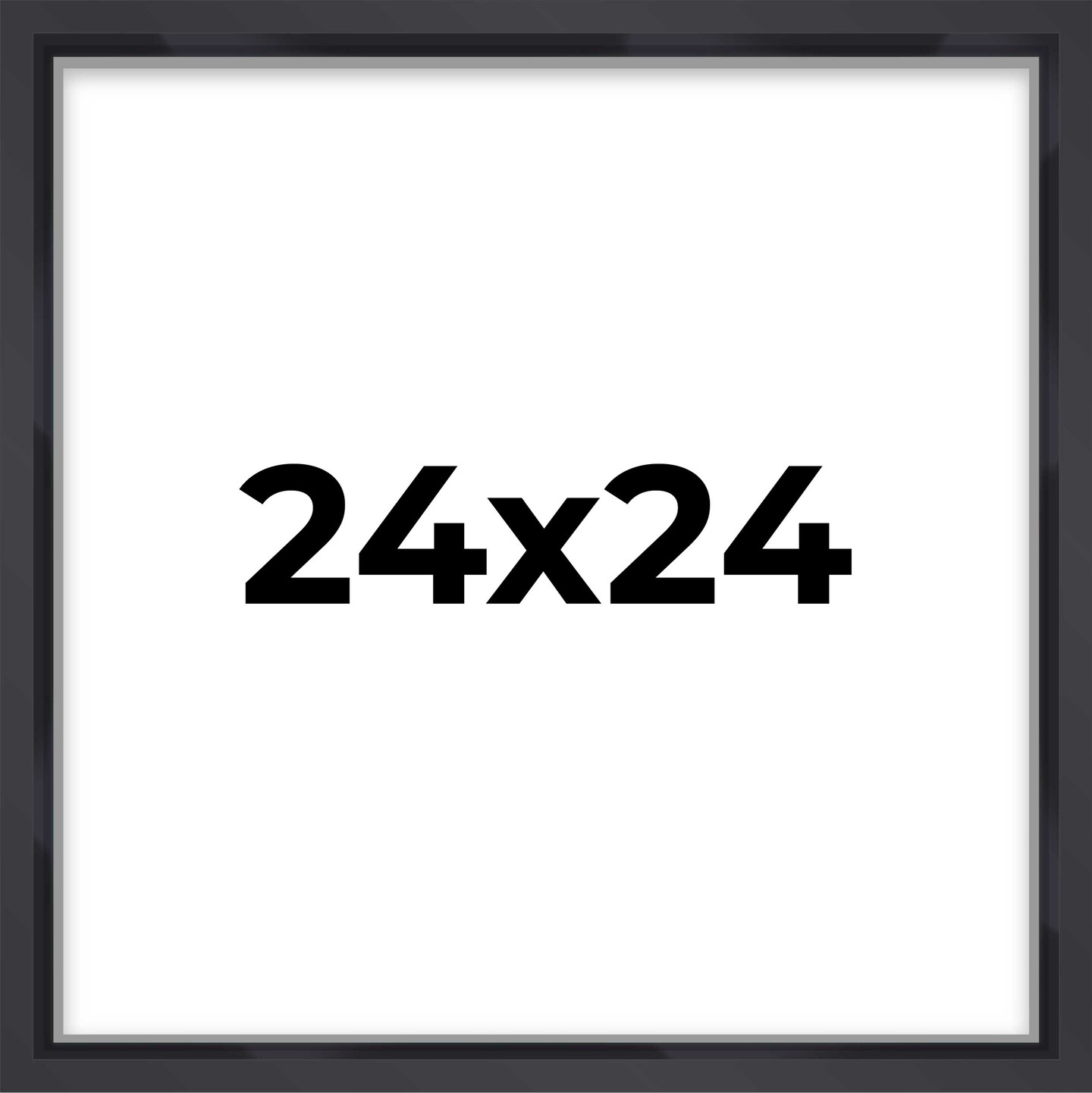 Square Shadow Box 3/4&#x22; Depth Black Picture Frame - UV Acrylic, Backing, Hanging Hardware