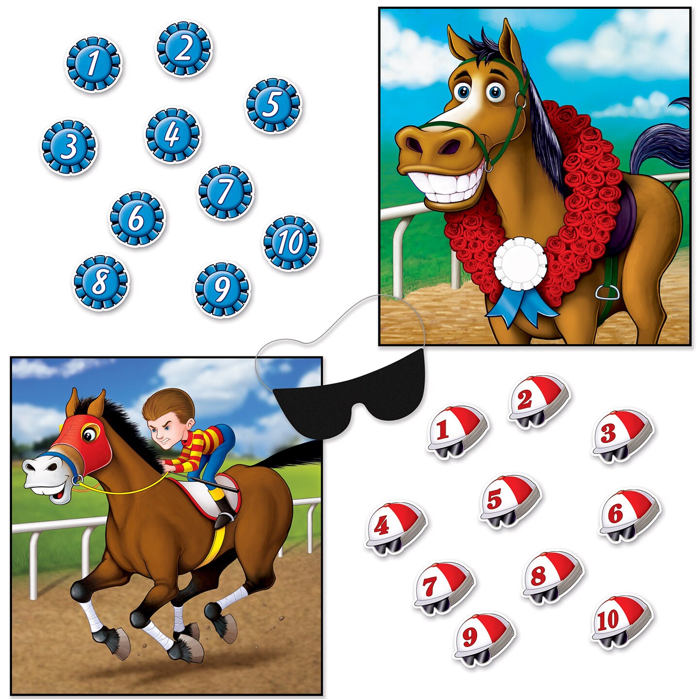 Beistle 19in. x 17&#xBD;in. Horse Racing Party Games - 24 Pack