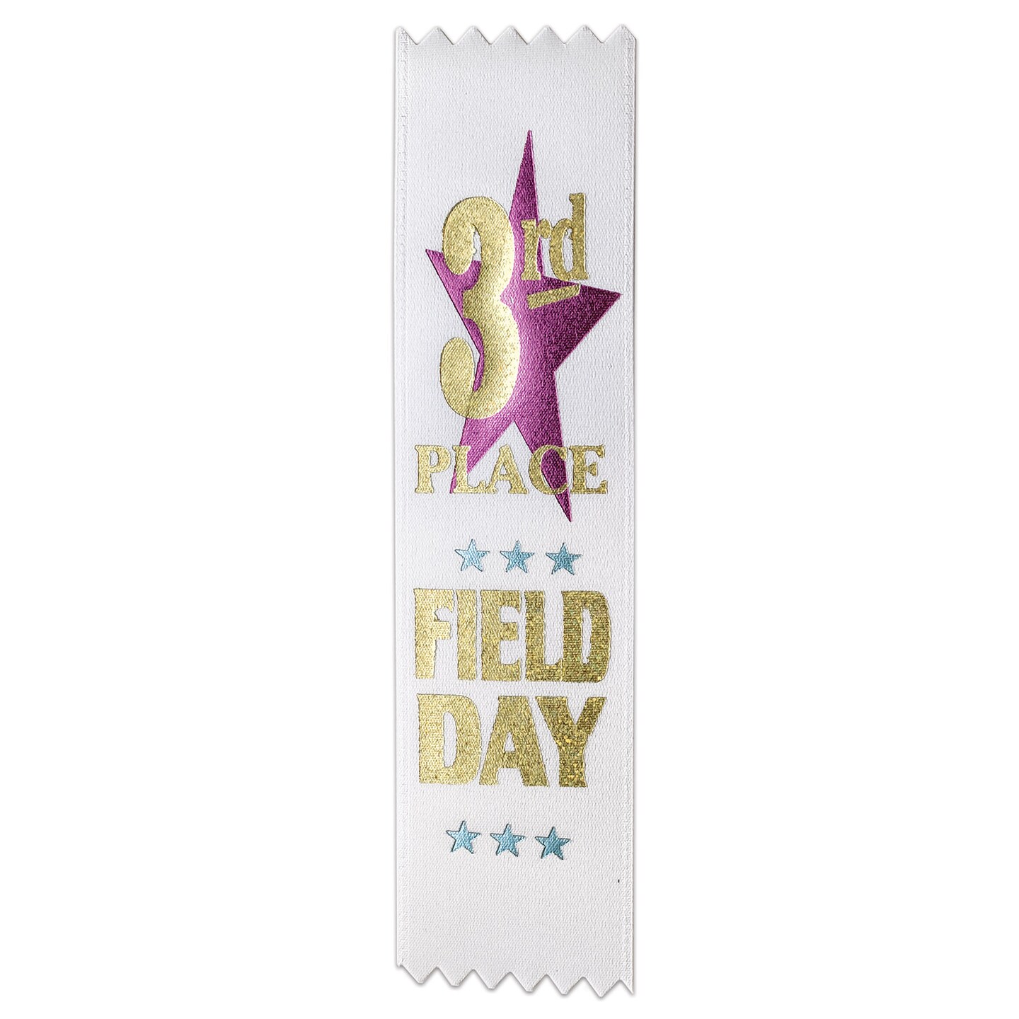 Beistle 1½in.x6¼in. Field Day 3rd Place Value Pack Ribbons - 3 Pack