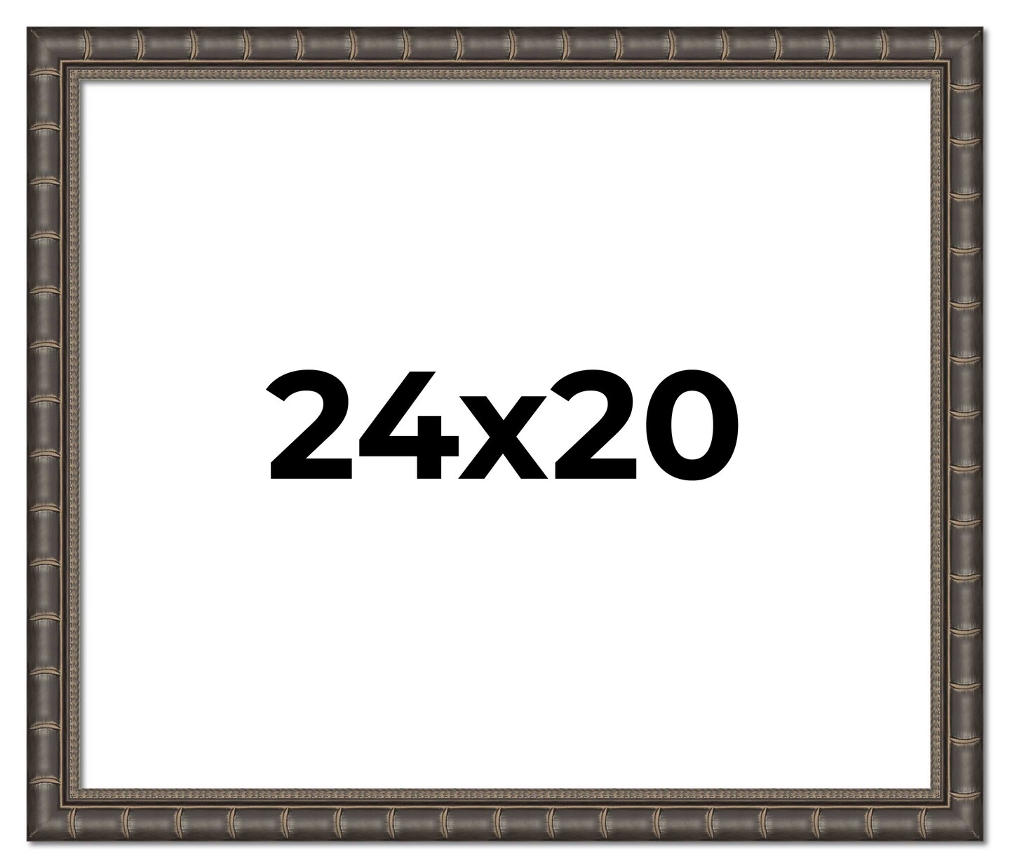 24x20 Modern Bamboo Picture Frame with UV-Resistant Acrylic &#x26; Acid Free Backing, Available in  5 Finishes - Gold, Silver, Brown, Black, and Natural