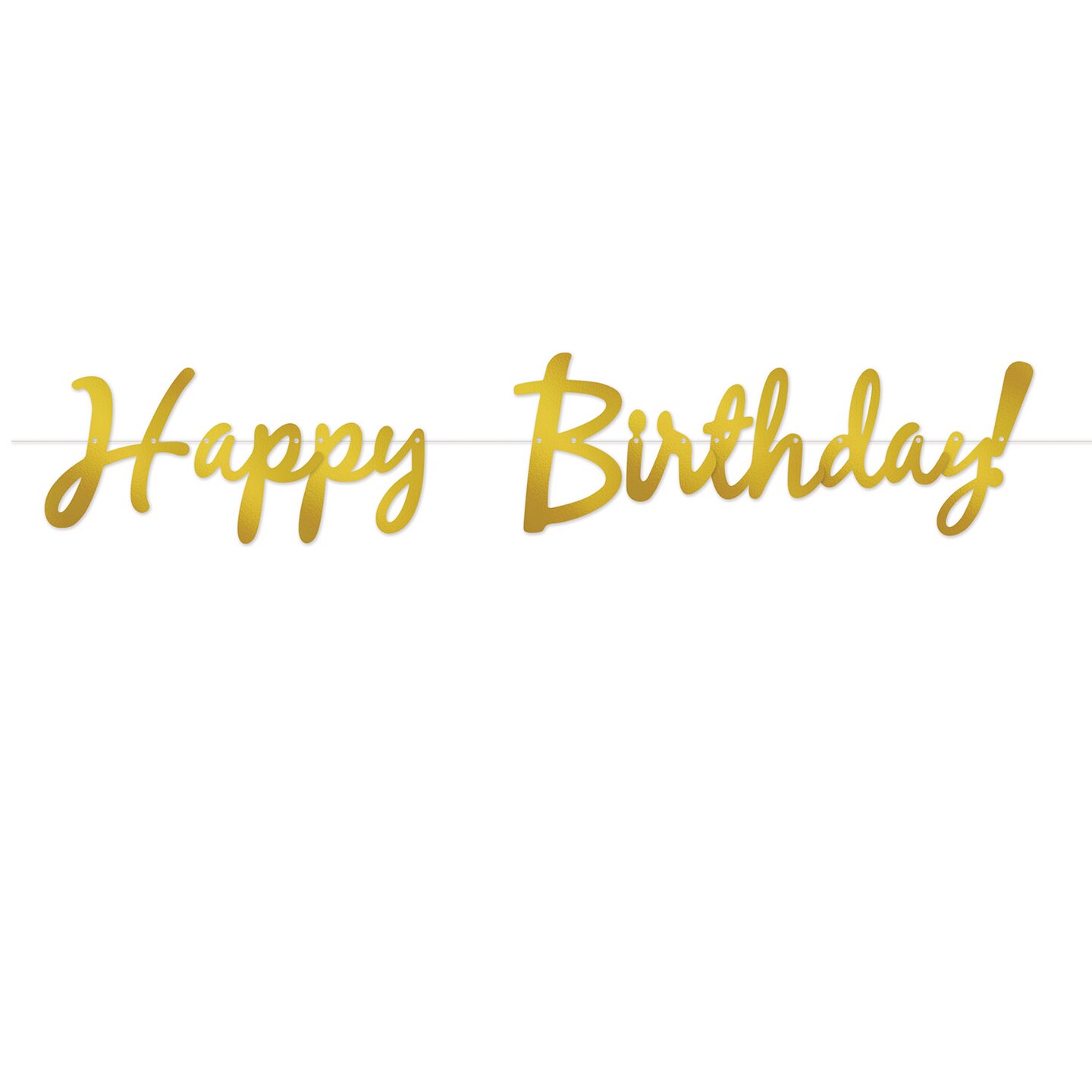 Beistle 9in. x 5Feet Foil Happy Birthday! Streamer - 12 Pack