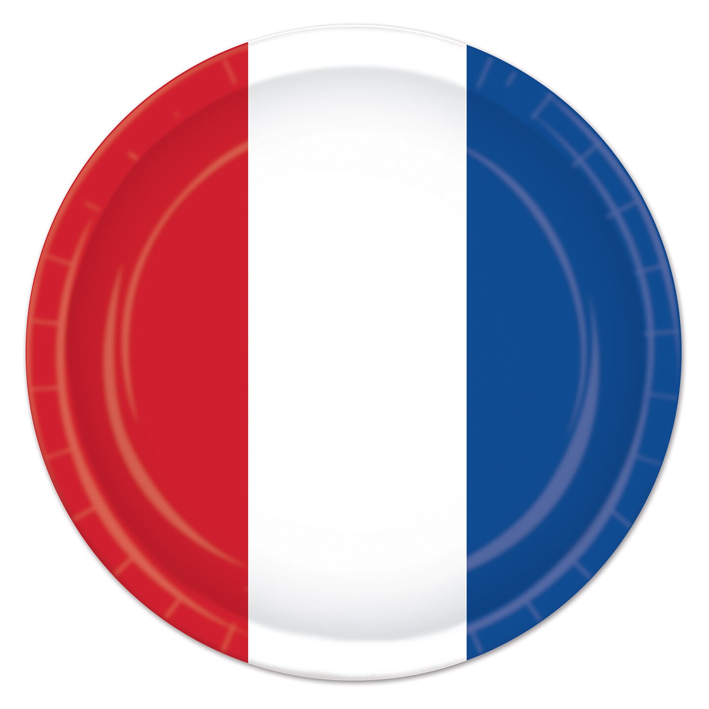 Beistle 9in. Red, White &#x26; Blue Plates - 12 Pack