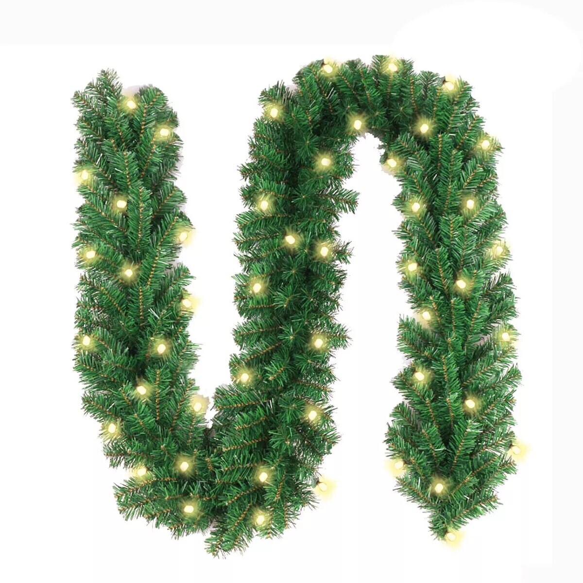 Kitcheniva 10ft Prelit Christmas Garland with 50 LED Lights
