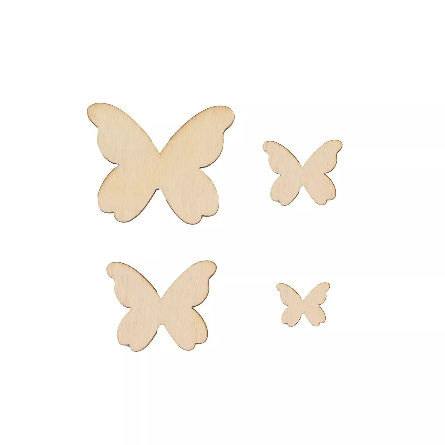100 Natural Wood Butterfly Cutouts Craft Party Supplies Party Decorations