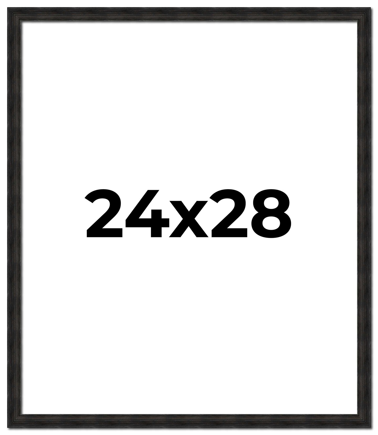 24x28 Thin Barnwood Picture Frame with UV-Resistant Acrylic & Acid Free Backing, Available in 2 Paint Finishes - Grey and Black