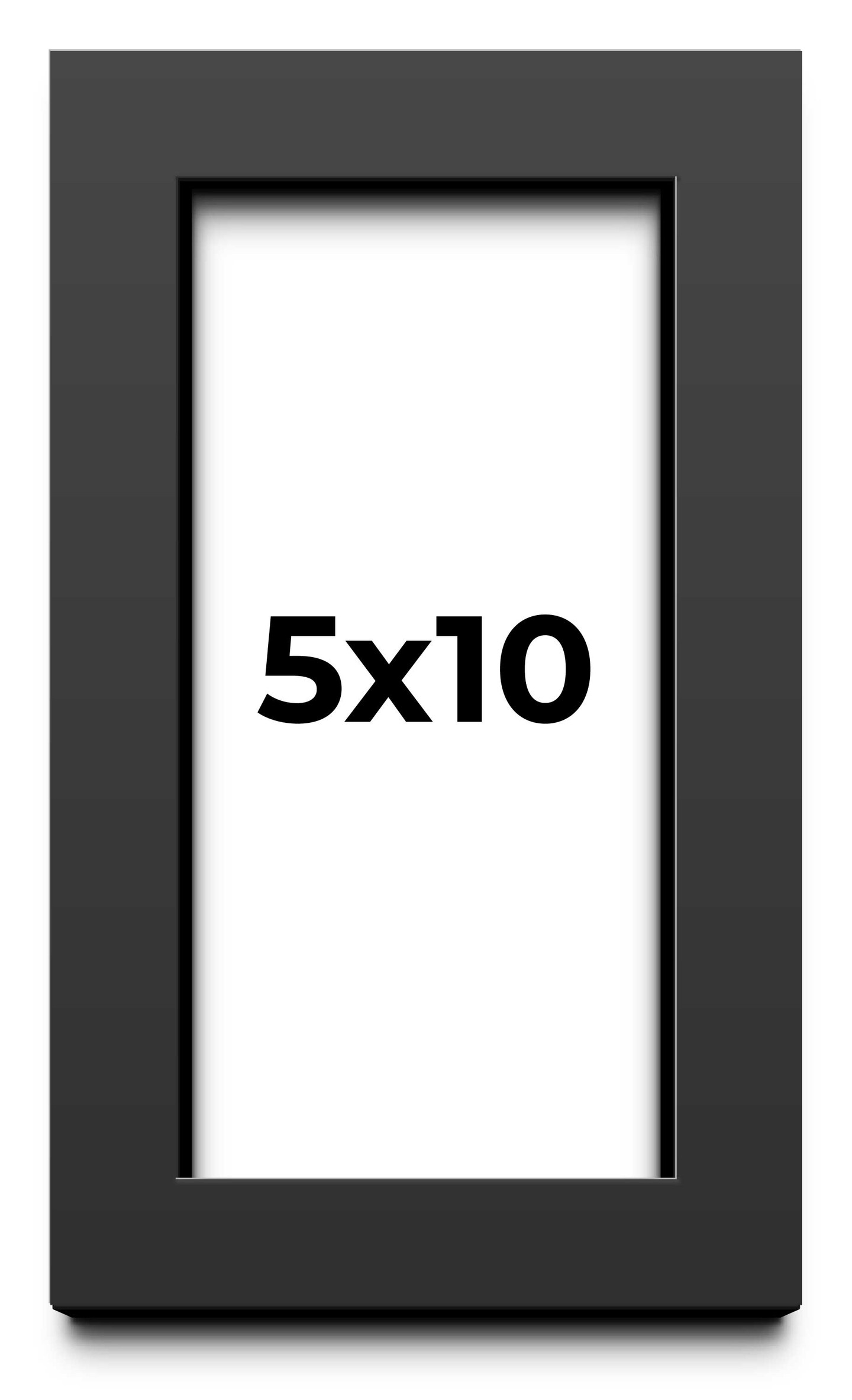 Panoramic Flat Black Picture Frame - UV Acrylic, Foam Board Backing, Hanging Hardware
