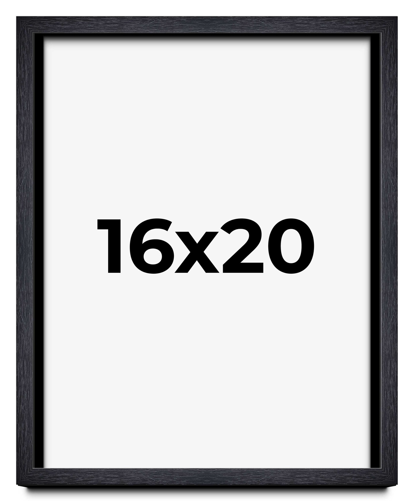 16x20 Shadow Box 1&#x22; Depth Picture Frame with UV-Resistant Acrylic &#x26; Acid Free Backing, Available in 3 Finishes - Black, Grey, White
