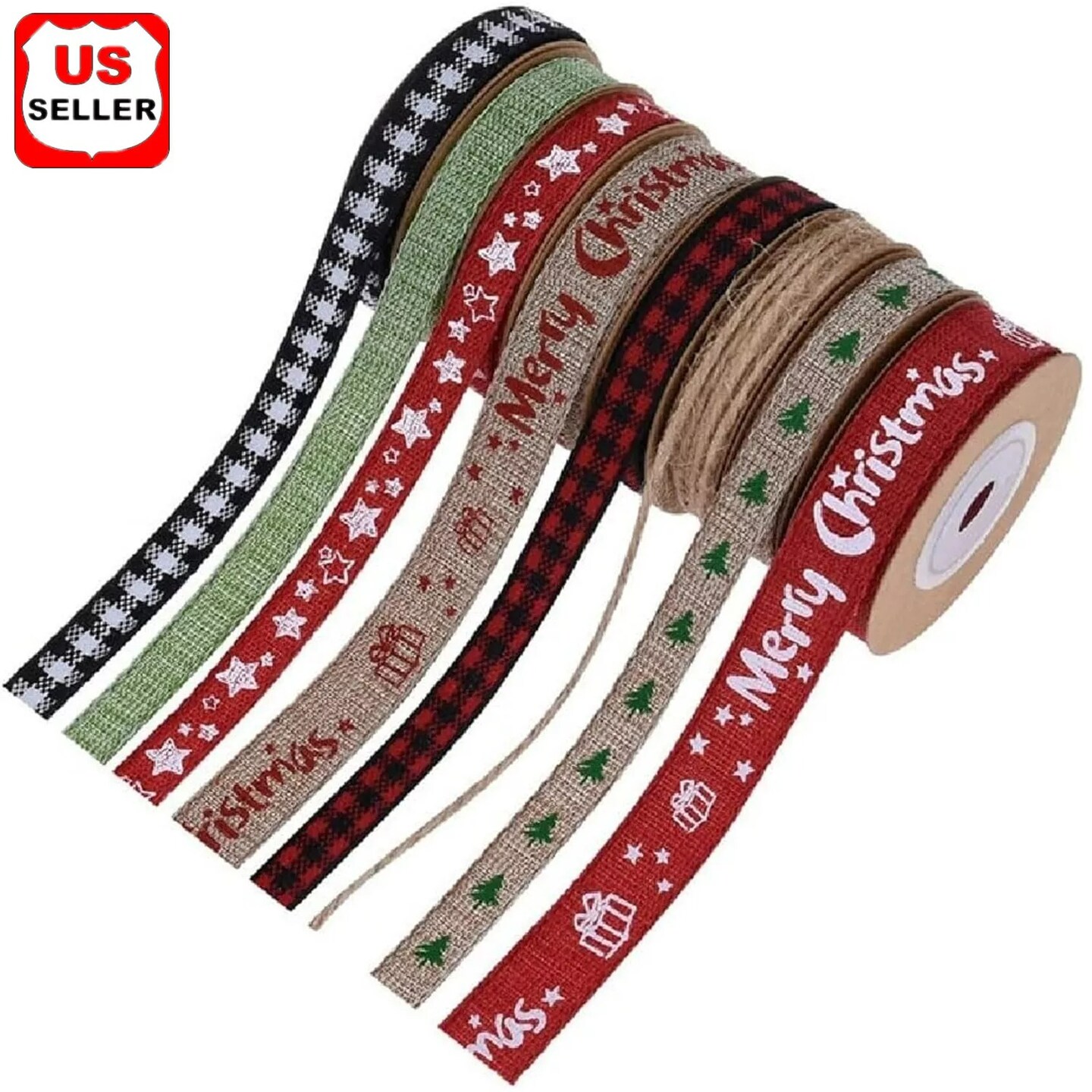 45 Yard 8 Rolls Ribbon Burlp Mesh DIY Scrapbooking Planners Gift Wrapping Tapes