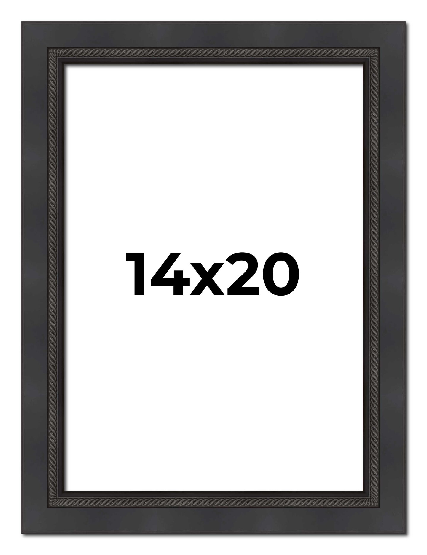 Traditional Black Picture Frame - UV Acrylic, Foam Board Backing, Hanging Hardware
