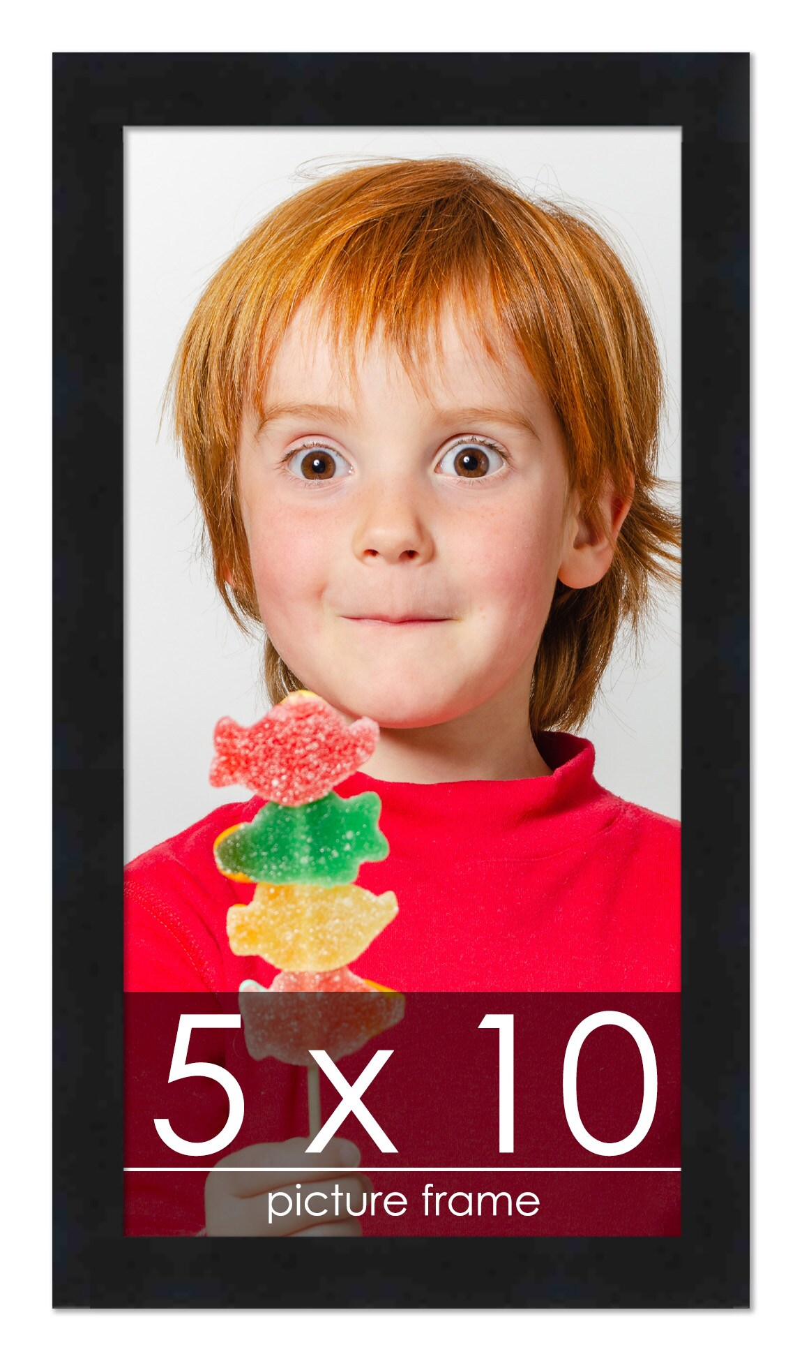 Panoramic Minimalist Black Picture Frame - UV Acrylic, Foam Board Backing, Hanging Hardware