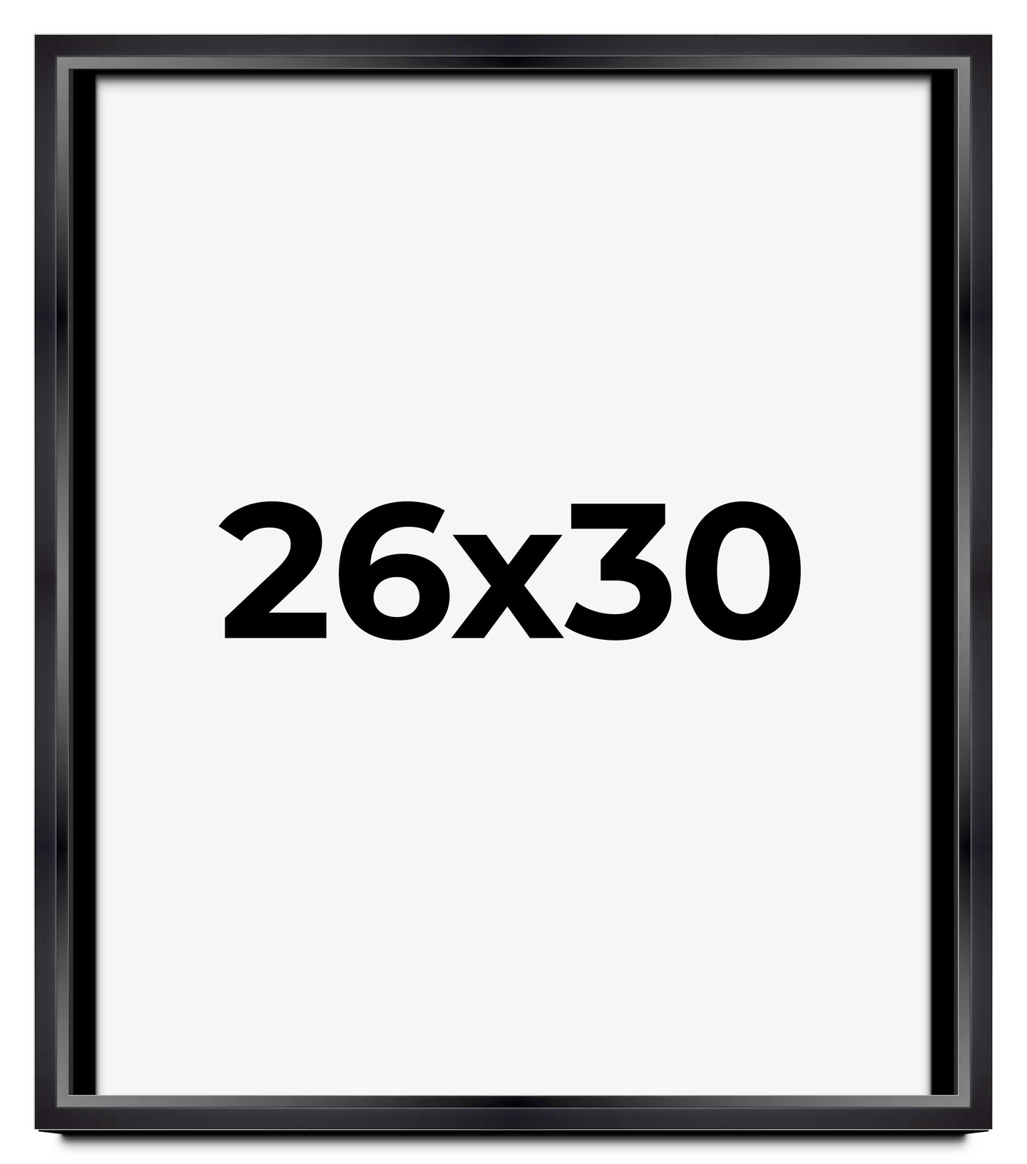 26x30 Minimalist Shadow Box Picture Frame with UV-Resistant Acrylic &#x26; Acid Free Backing, Available in 5 Finishes - Black, Brown, Gold, Silver, White