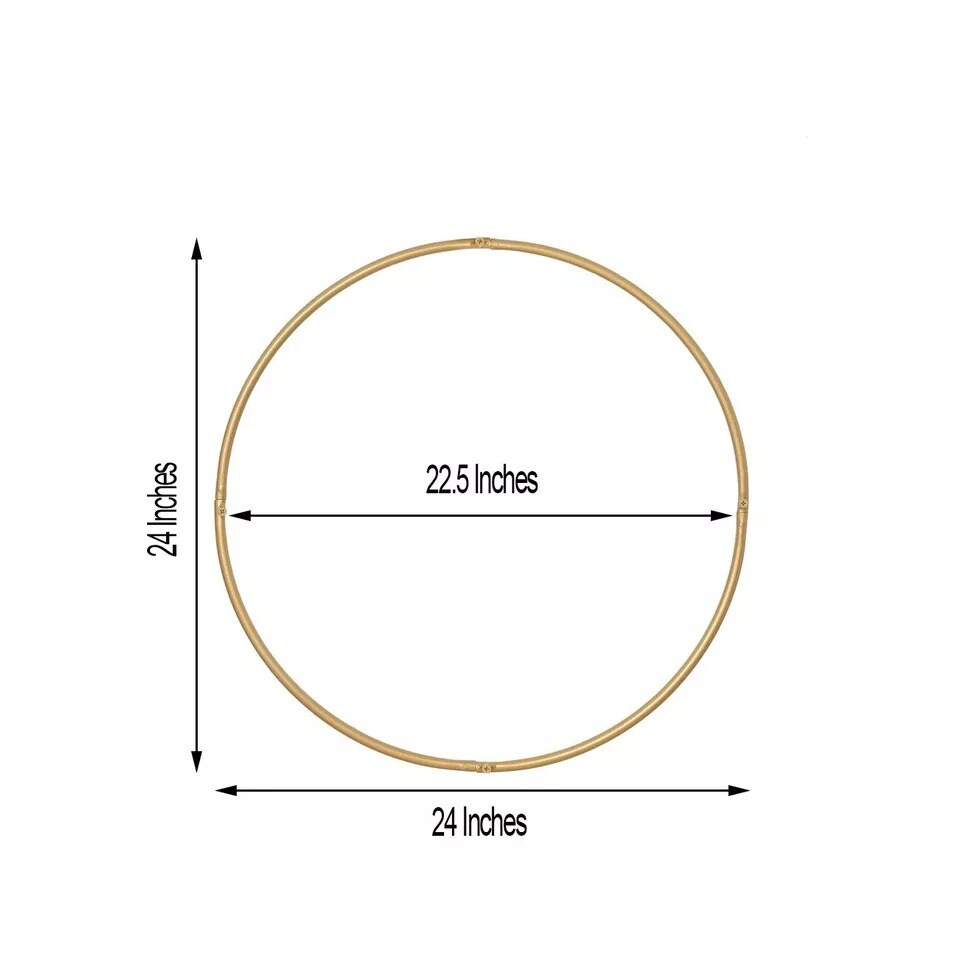 24" wide Round Metal Floral Hoop Wreath Ring Wedding Party Events Decorations