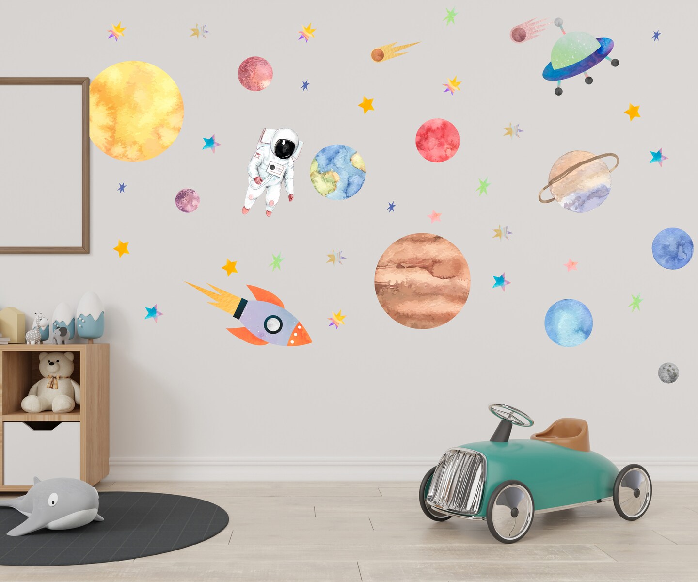 Large Half Sun Wall Decal - Removable Nursery Wall Art For Kids Rooms & Baby Decor