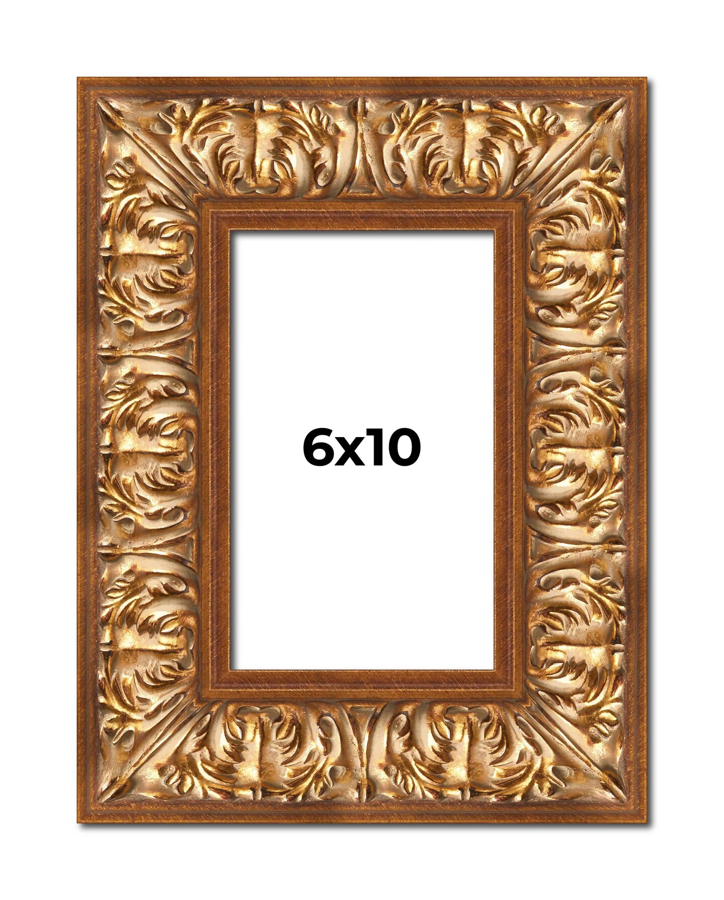 Photo Size Modern Shadow Box 1" Depth Gold Frame - UV Acrylic, Backing, Hanging Hardware