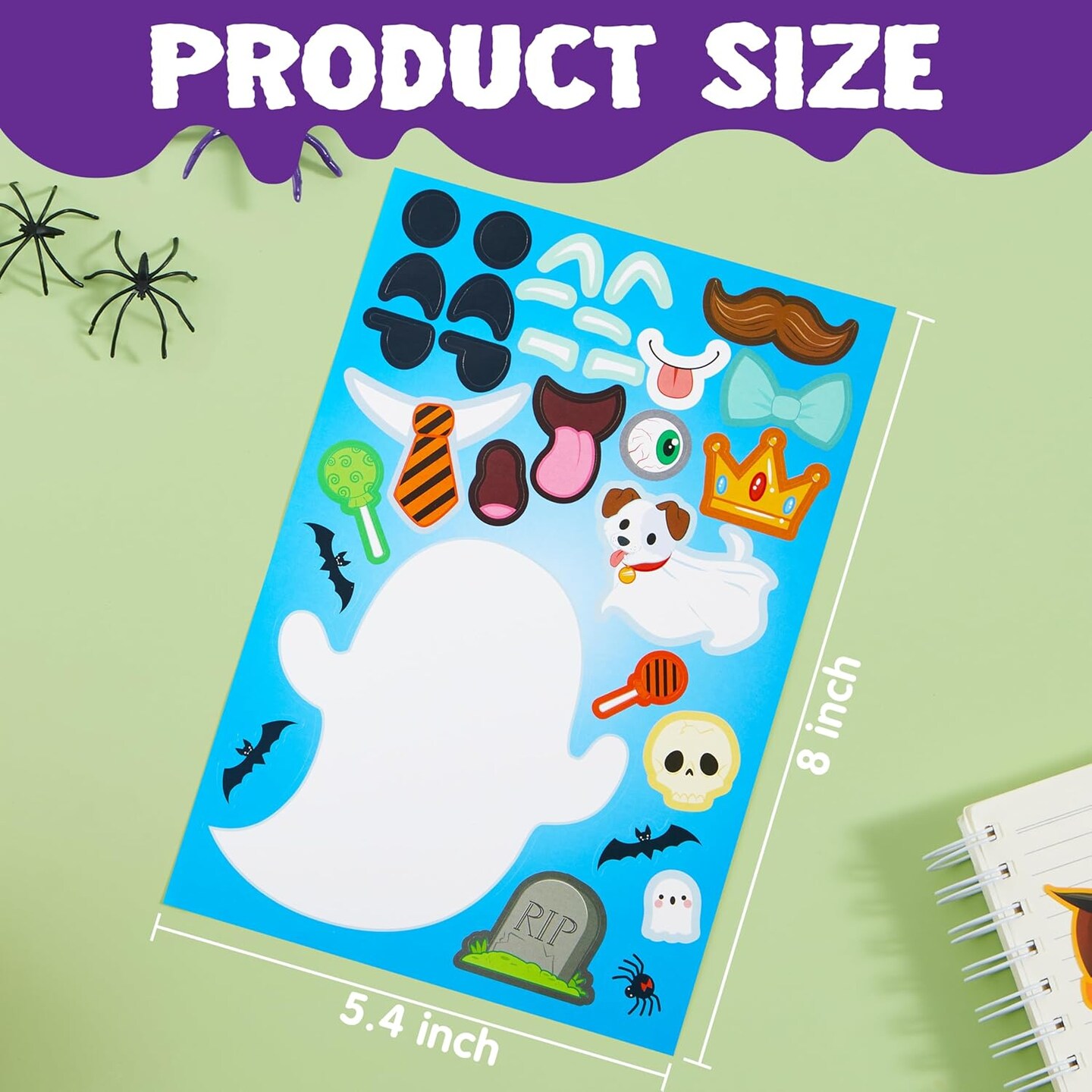Favors Make a Face Stickers Witch Vampire Self Adhesive DIY Stickers for Halloween Kids, Party Game Stickers, Kids Party Favor Supplies Craft