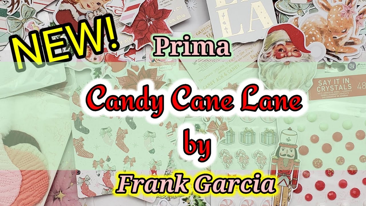 Prima Marketing Christmas Candy Cane Lane Bundle by Frank Garcia Collection Bundle Scrapbooking Journal Scrapbook Supplies Material Craft Notebooks Decoupage Album Art Journaling