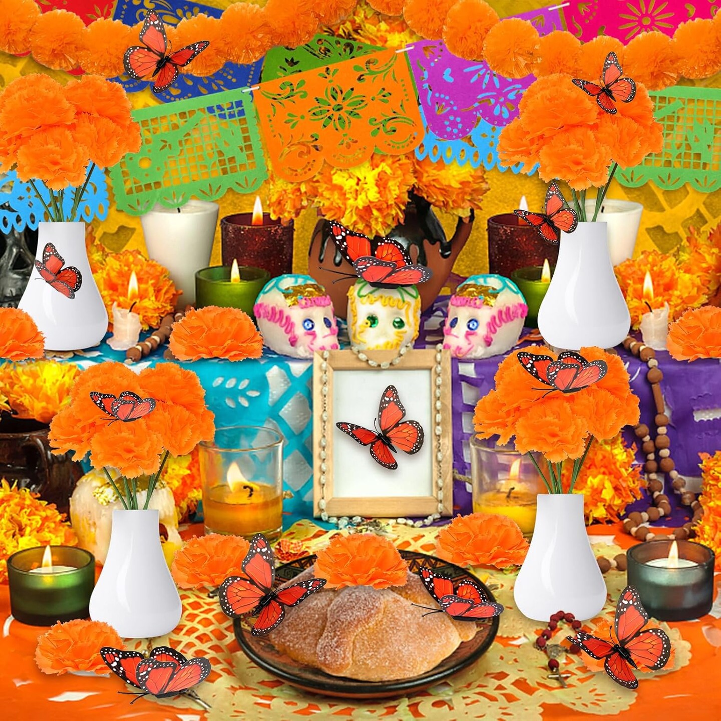54pcs Day of The Dead Decorations Set