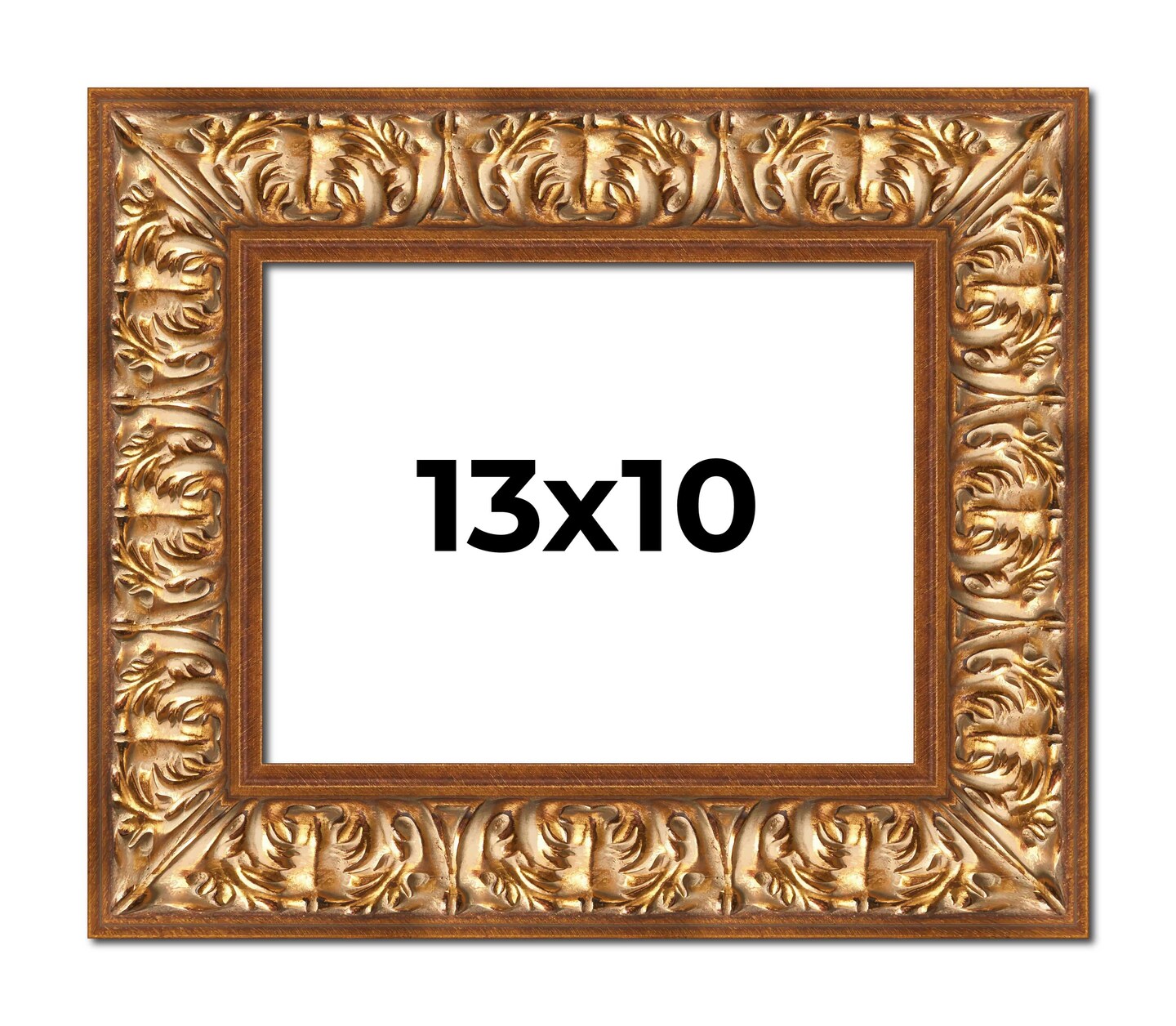 Photo Size Modern Shadow Box 1" Depth Gold Frame - UV Acrylic, Backing, Hanging Hardware