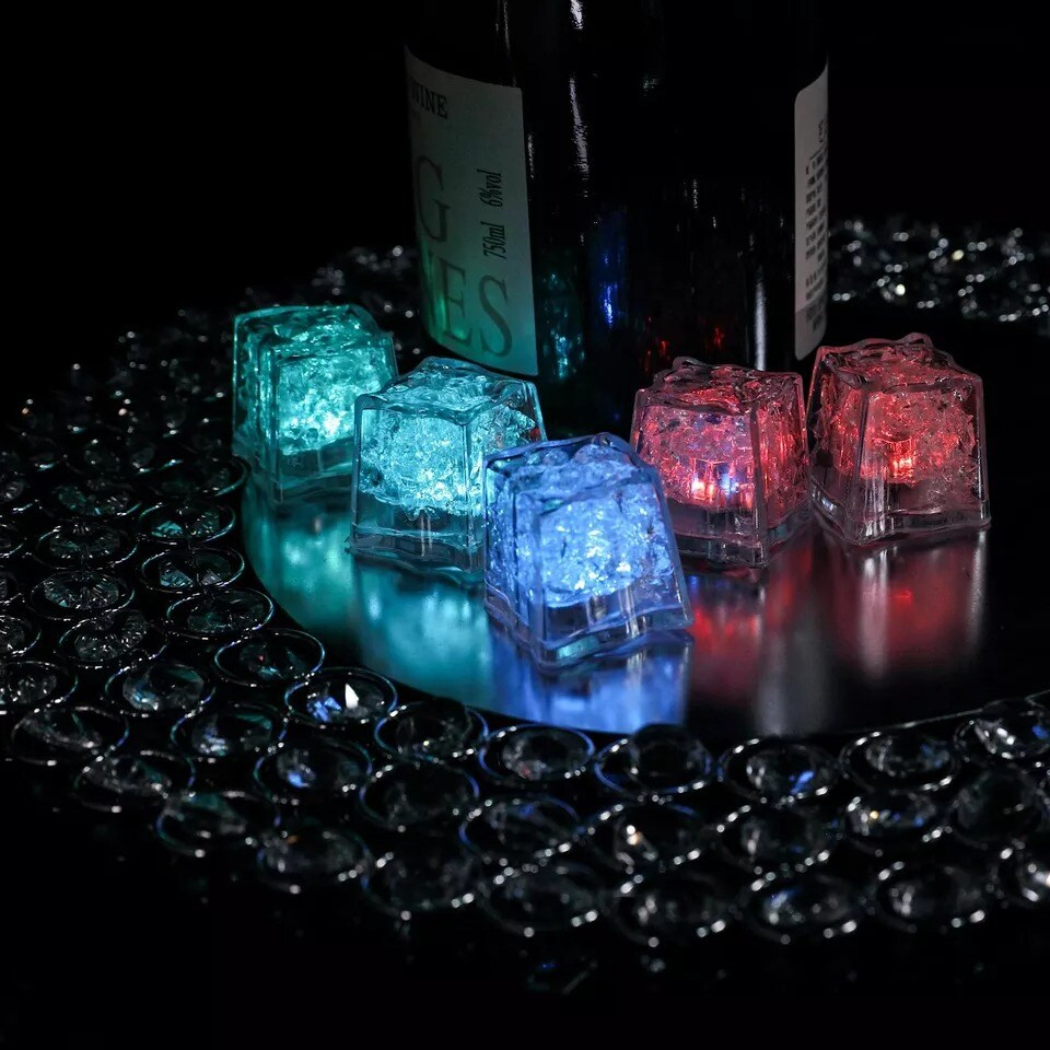 12 Submersible Cube LED Lights for Centerpieces Wedding Party Decorations