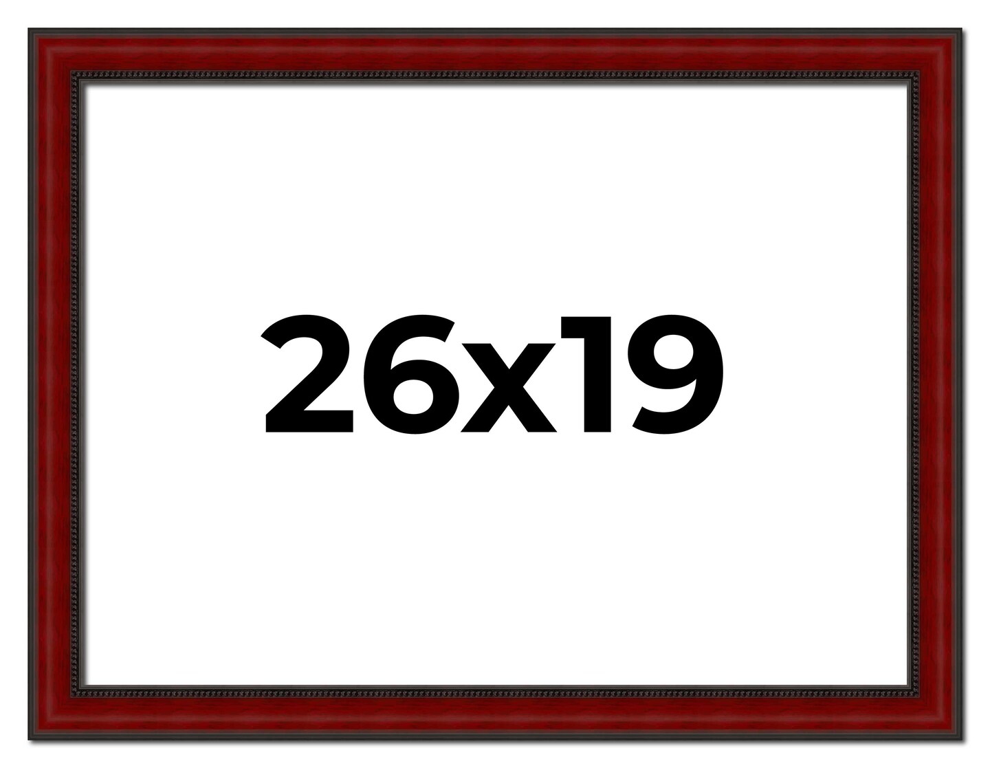 26x19 Weathered Red Picture Frame - UV Acrylic, Foam Board Backing, Hanging Hardware