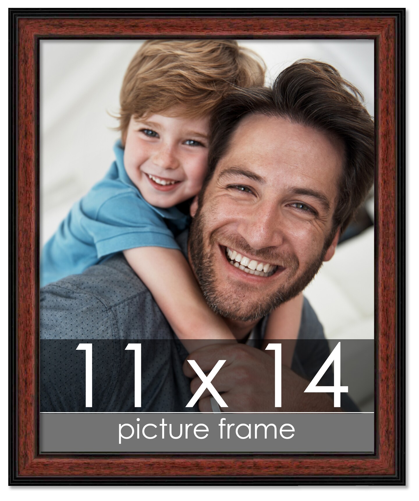 Photo Size Decor Brown Picture Frame - UV Acrylic, Foam Board Backing, Hanging Hardware