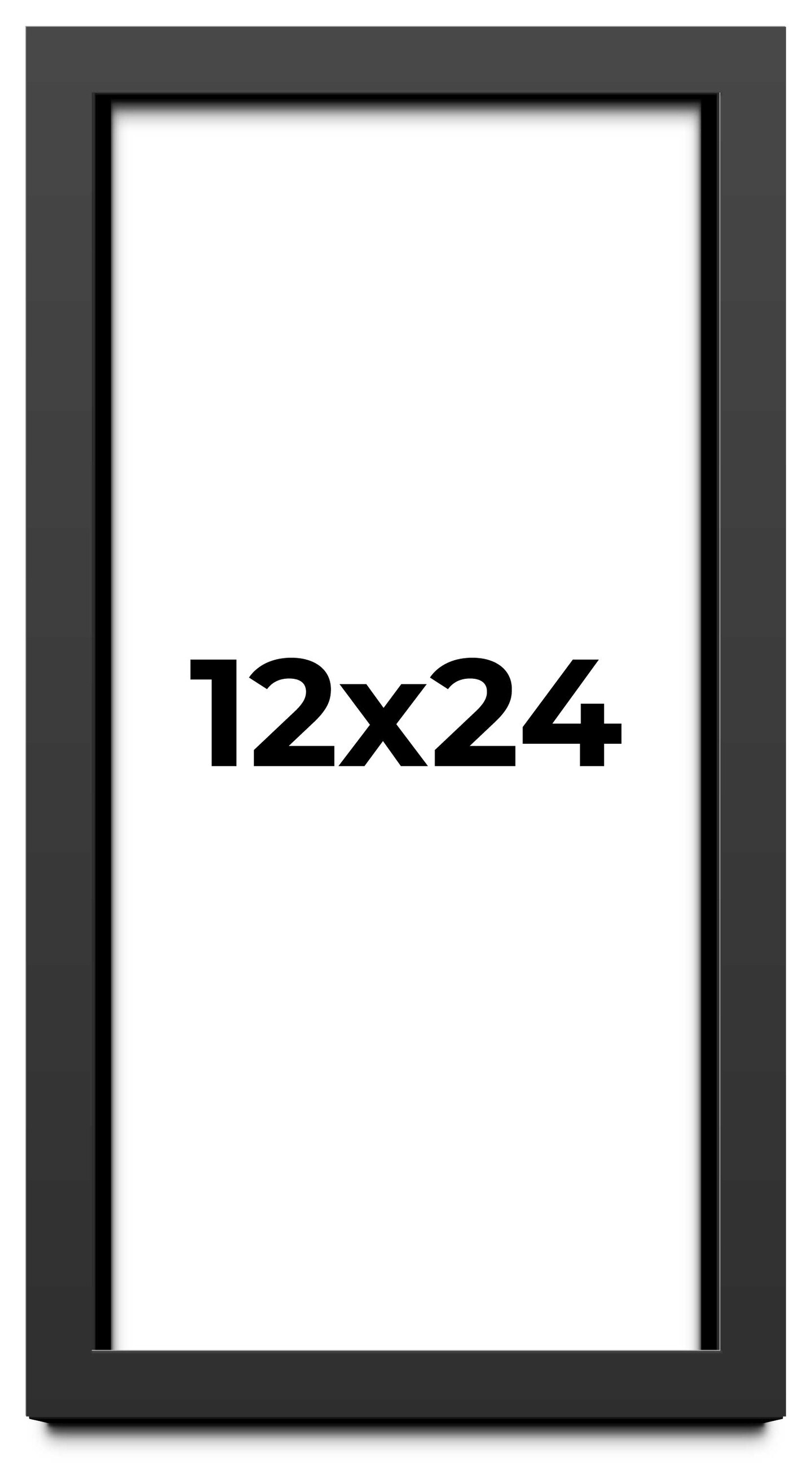 Panoramic Flat Black Picture Frame - UV Acrylic, Foam Board Backing, Hanging Hardware