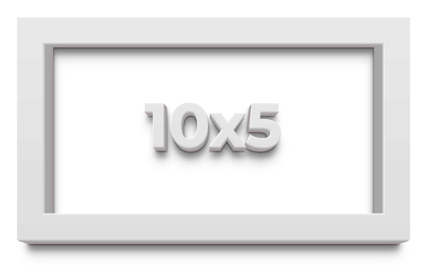 Panoramic Shadow Box 1.75" Deep White Frame - UV Acrylic, Backing, Hanging Hardware