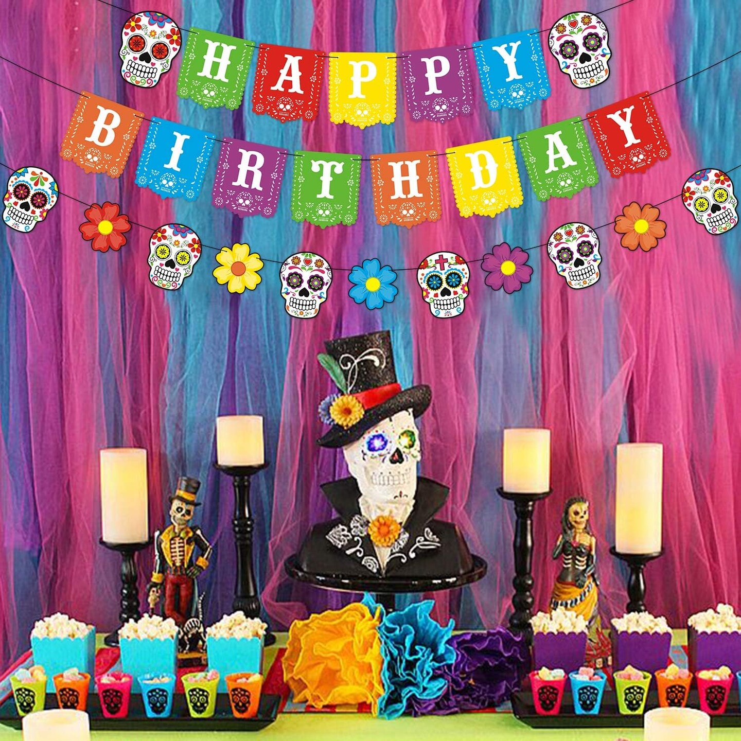 Day of the Dead Happy Birthday Banner