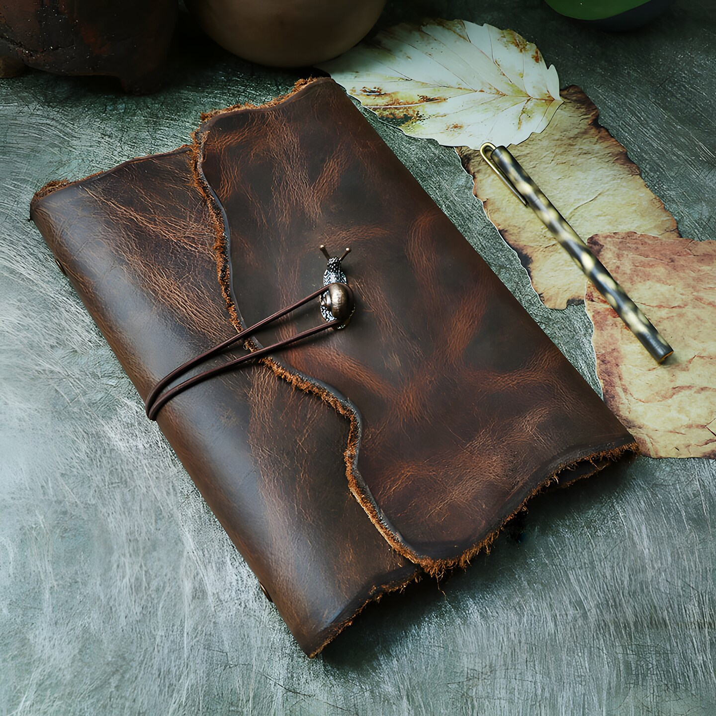 Handmade Genuine Leather Journal Notebook & Refills Paper  Genuine Leather Journal main image 1