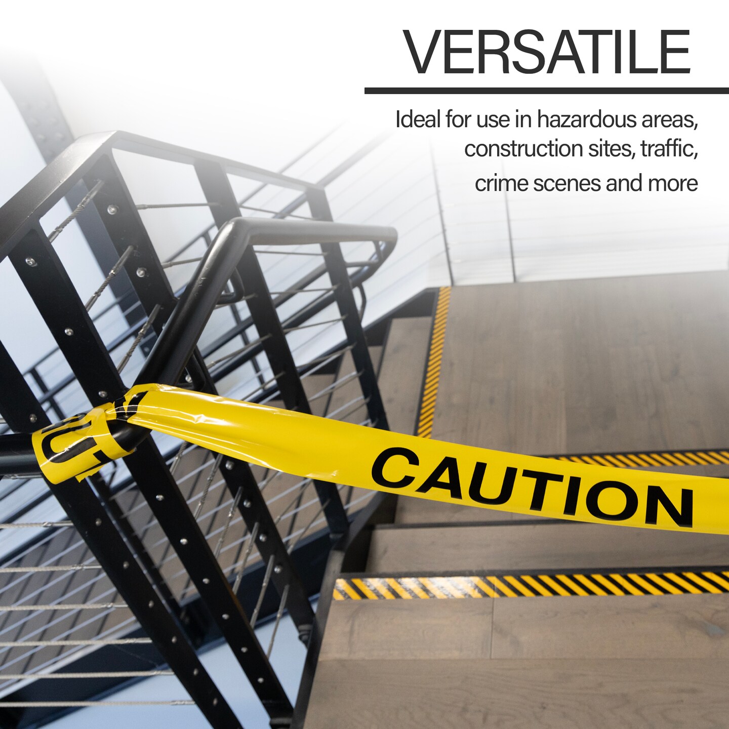 BAZIC 3&#x22; X 100 Feet Yellow &#x22;Caution&#x22; Barricade Tape
